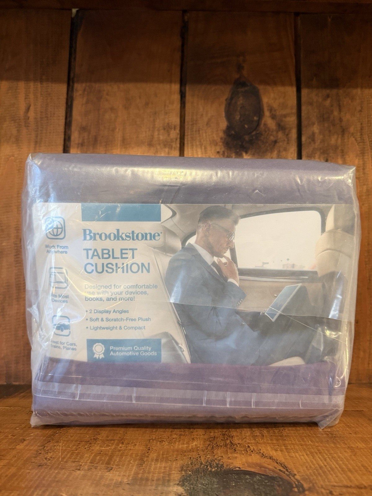 Brookstone Purple Tablet Cushion Holder “New In Package”