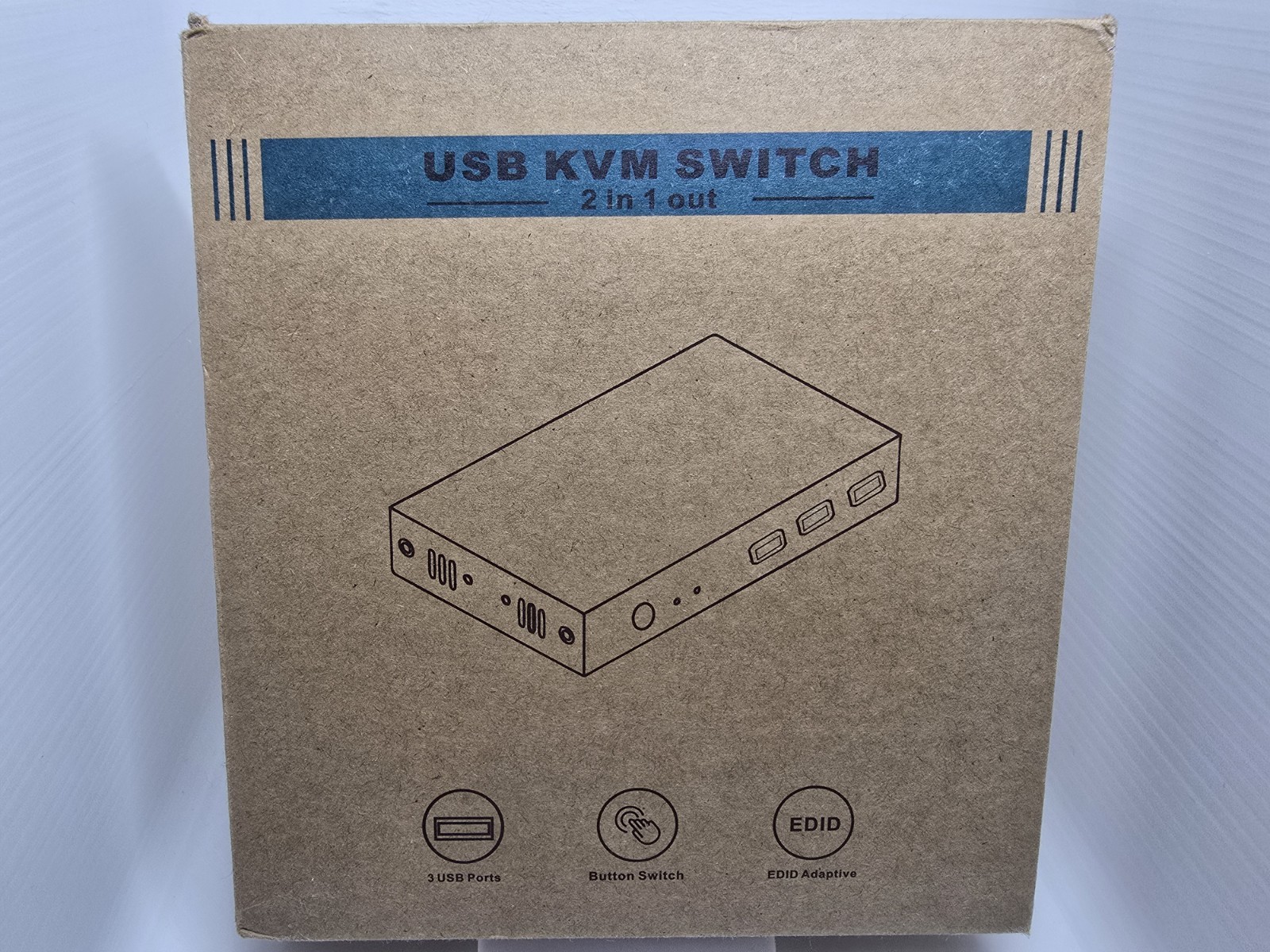 Steetek DisplayPort KVM Switch USB 3.0 8K 60Hz 2 In 1 Out w/ Box & Cables