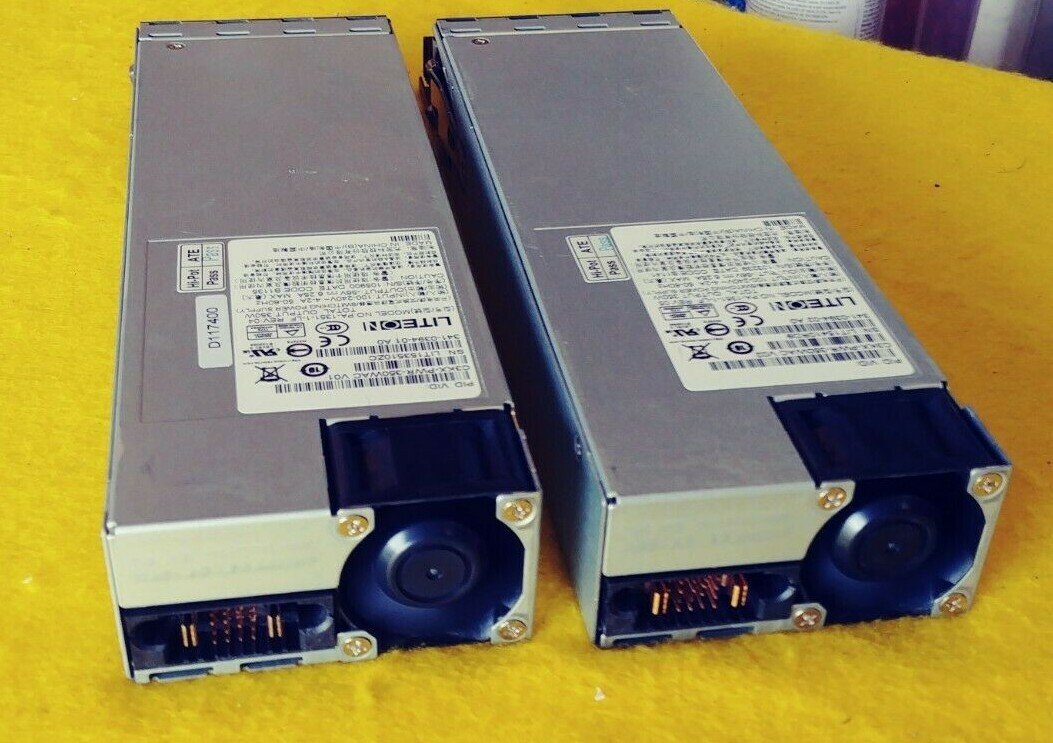 Lot of 2 Liteon C3KX-PWR-350WAC 350W Switching Power Supply p/n: PA-1351-1-LF(*)