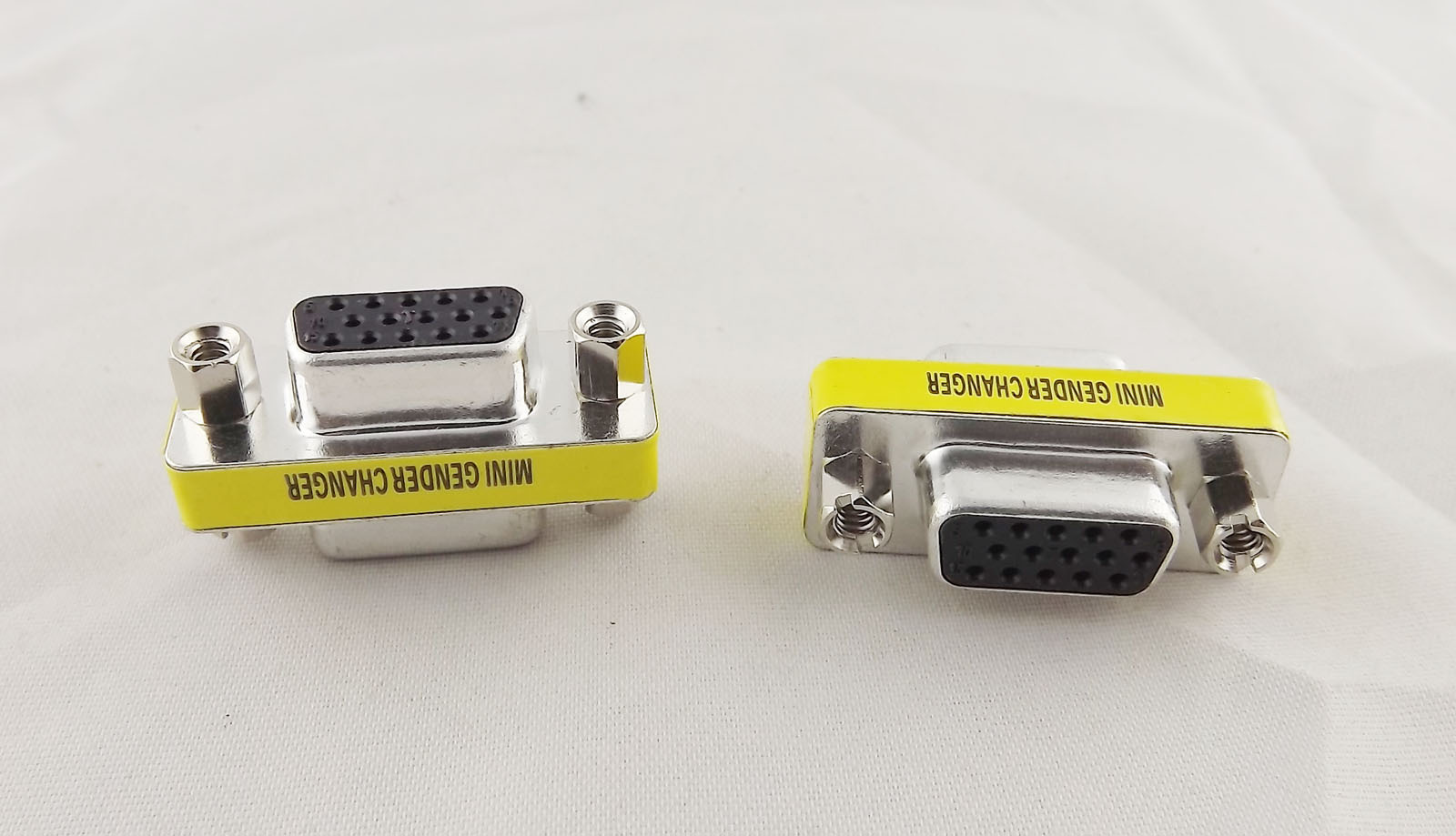 10x D-SUB VGA/SVGA 15Pin DB15 Female 3 Row To Female Mini Gender Changer Adapter