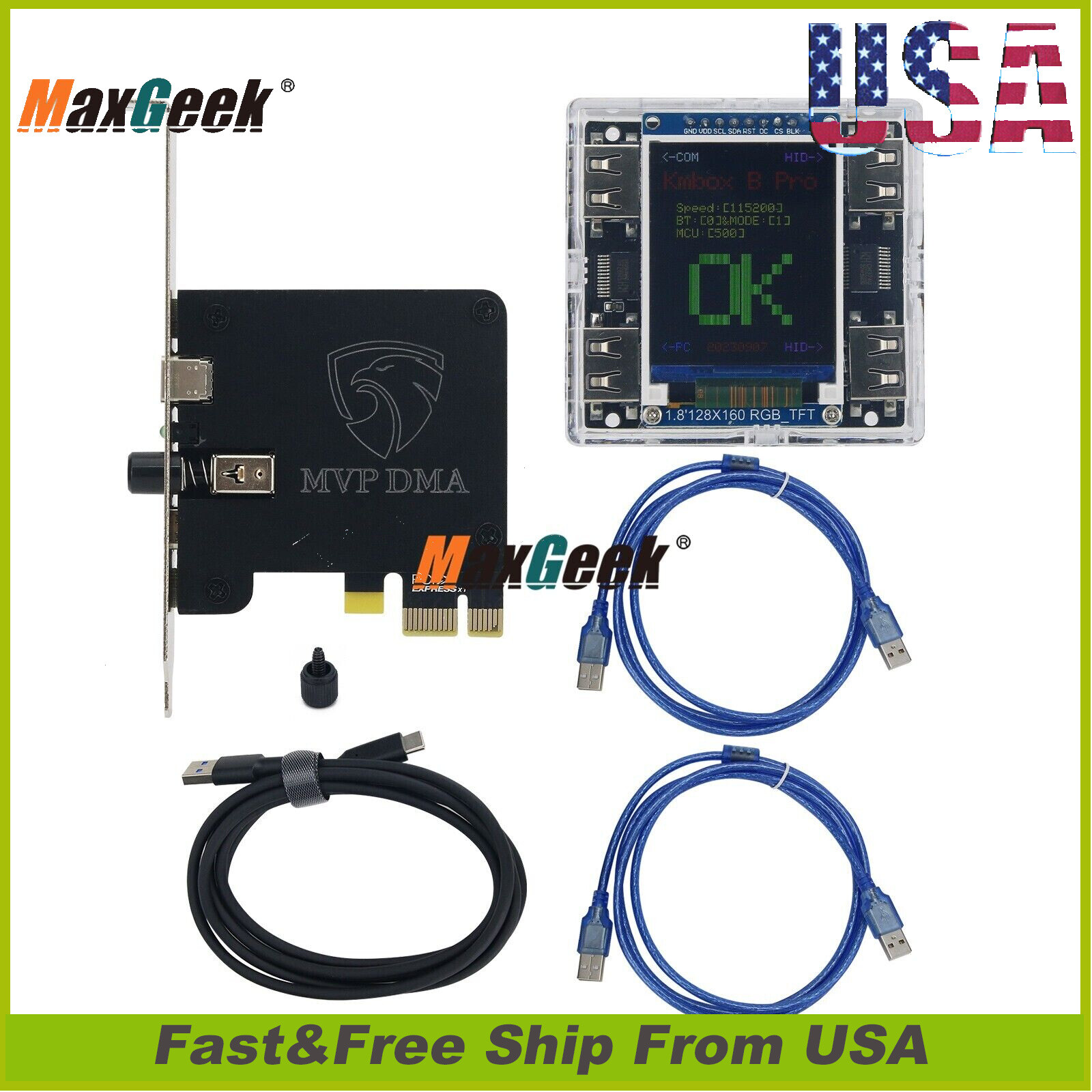 MVP DMA Board Basic General Firmware+Kmbox B+ (Pro) with Screen for LeetDMA#USA