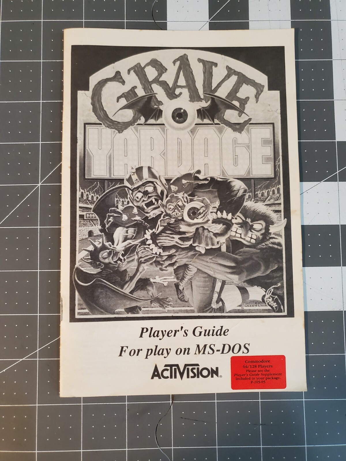 Grave Yardage - Activision - Commodore 64/128 Player's Guide for MS-Dos *No Game