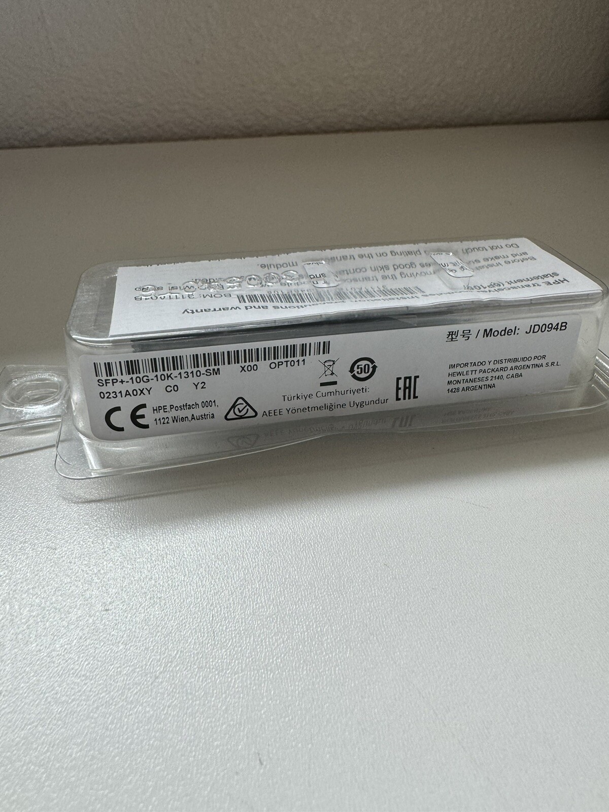 HPE X130 JD094B SFP+ LC LR Transceiver Module BNIB