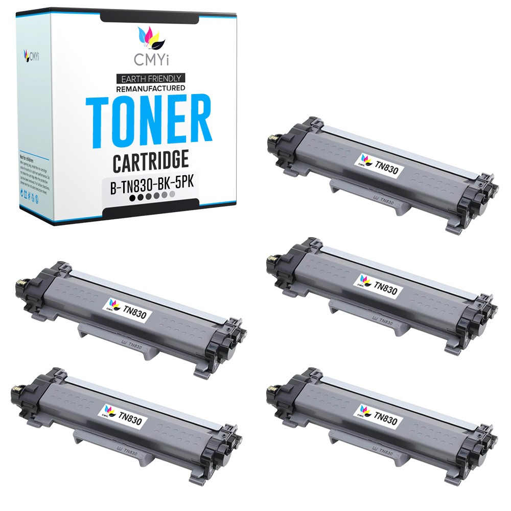 5-Pack Compatible CMYi TN830 Cartridge fits Brother MFC-L2760DW L2807DW L2820DW