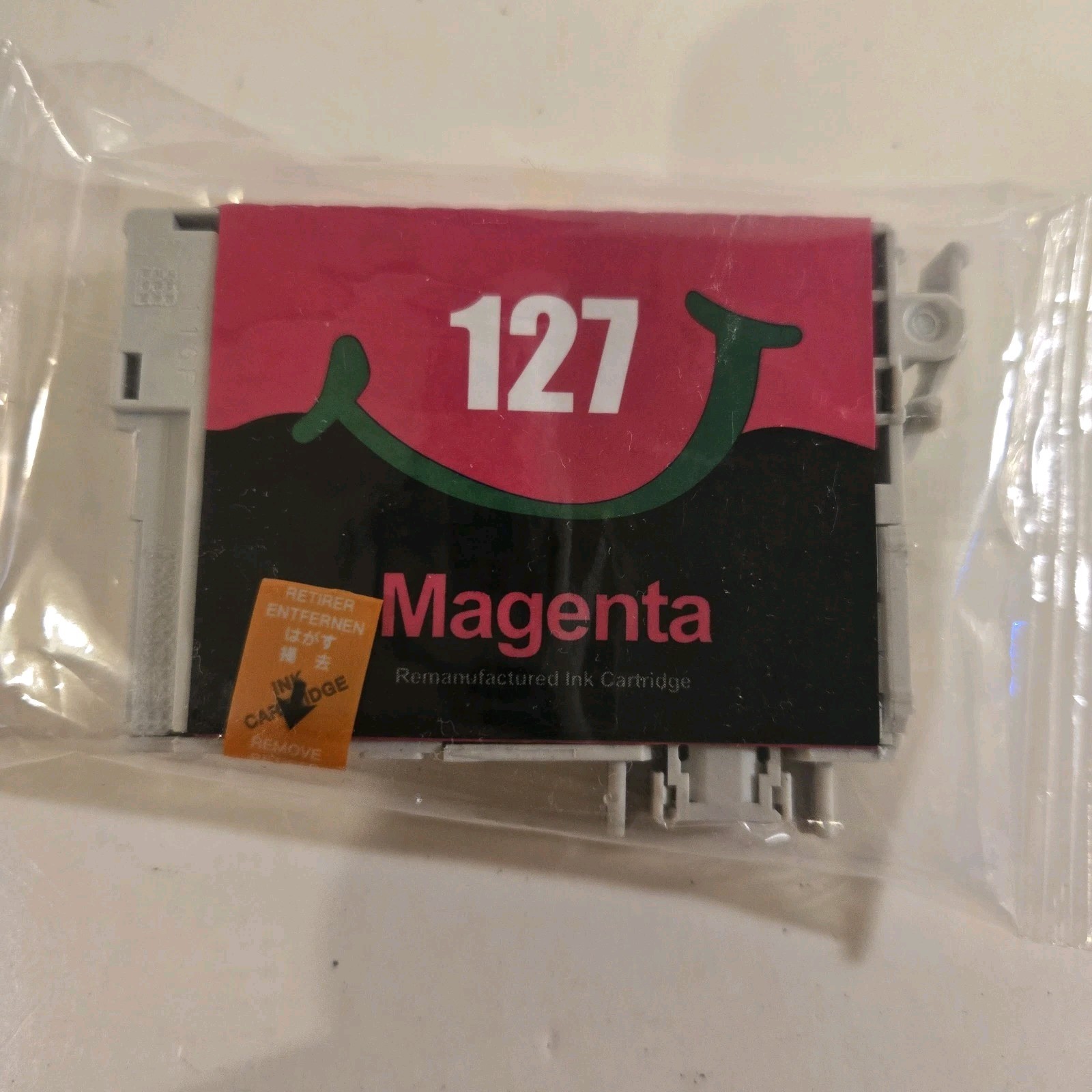 EZInk 127 Magenta Ink Cartridge Compatible Replacement Open Box Sealed Exp Unk