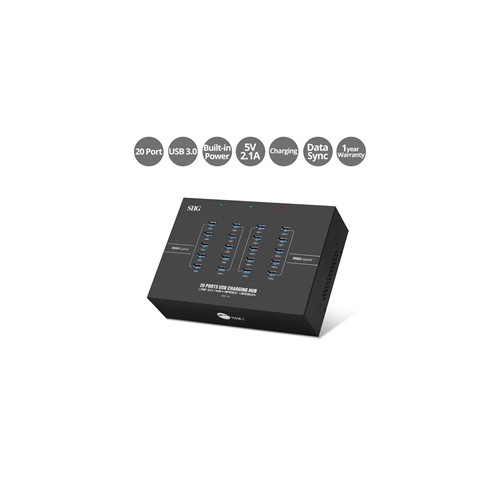 Siig ID-US0611-S1 20-PORT INDUSTRIAL USB 3.0 HUB WITH CHARGING