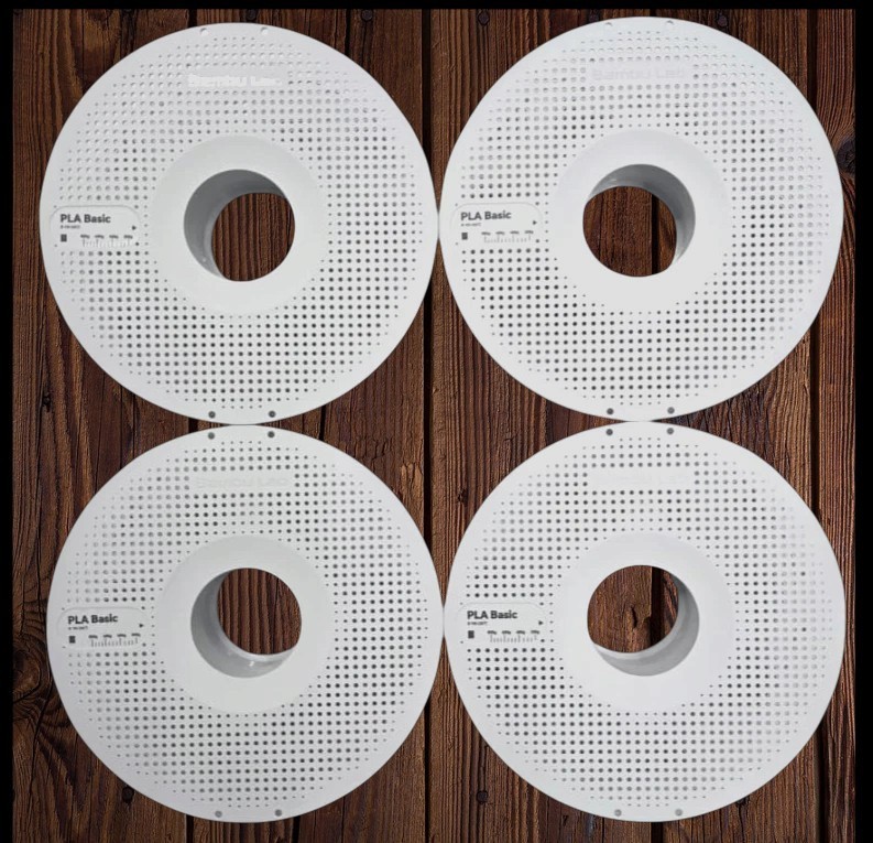 Set of 4 Bambu Lab Reusable Filament Spool – Light Gray – AMS Compatible