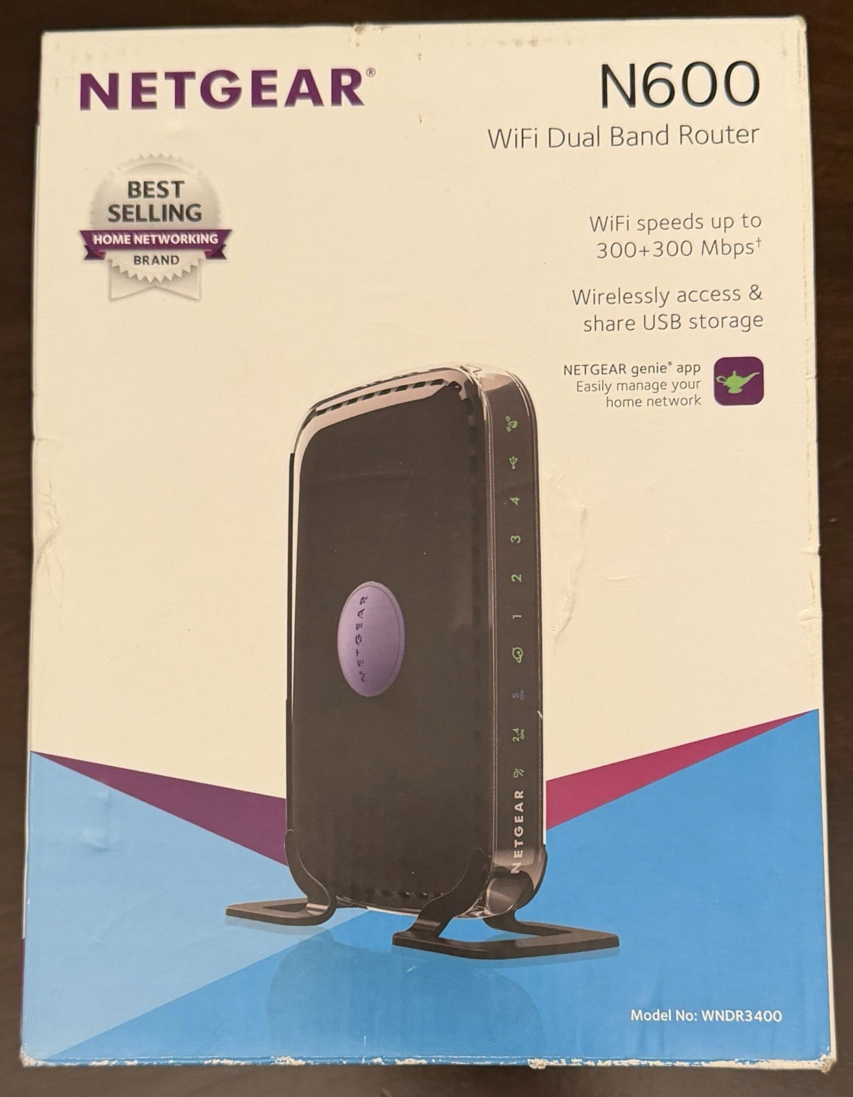 NEW NETGEAR Wi-Fi Router Wireless N600 Dual Band Router New Sealed