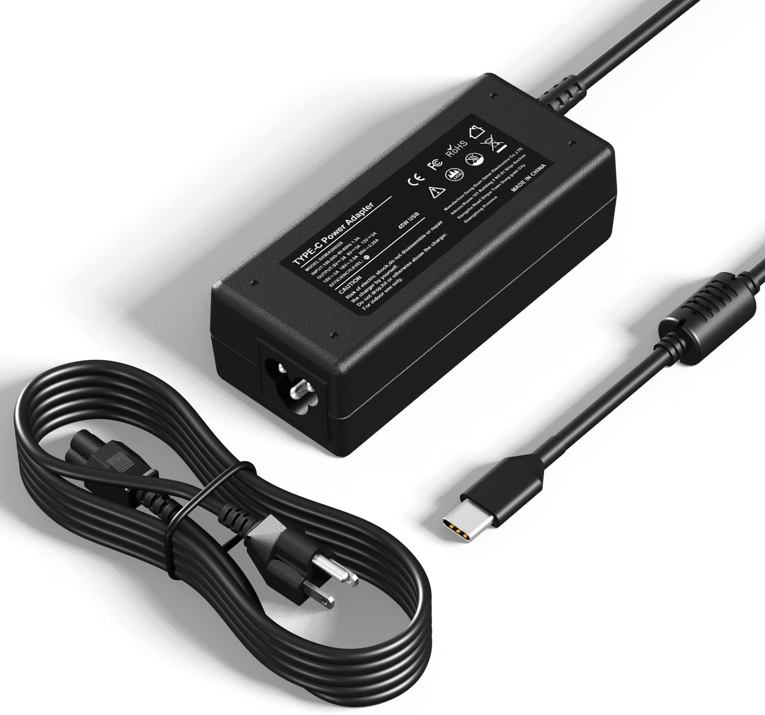 Type C 45W Chromebook Charger for HP Chromebook 14 X360 14-ca051wm 14-ca052wm