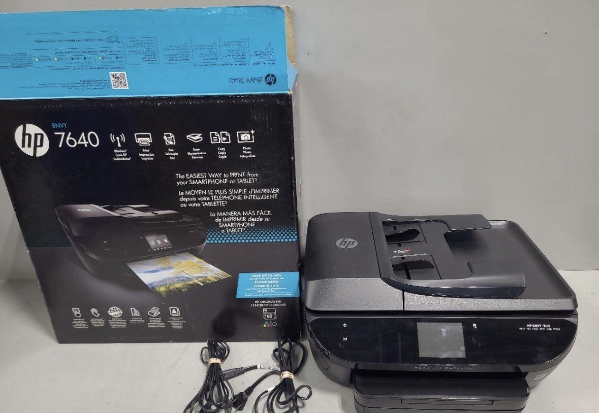 HP Envy 7640 All-In-One Printer Fax Scan Copy Web Photo FOR PART NOT FULL WORK