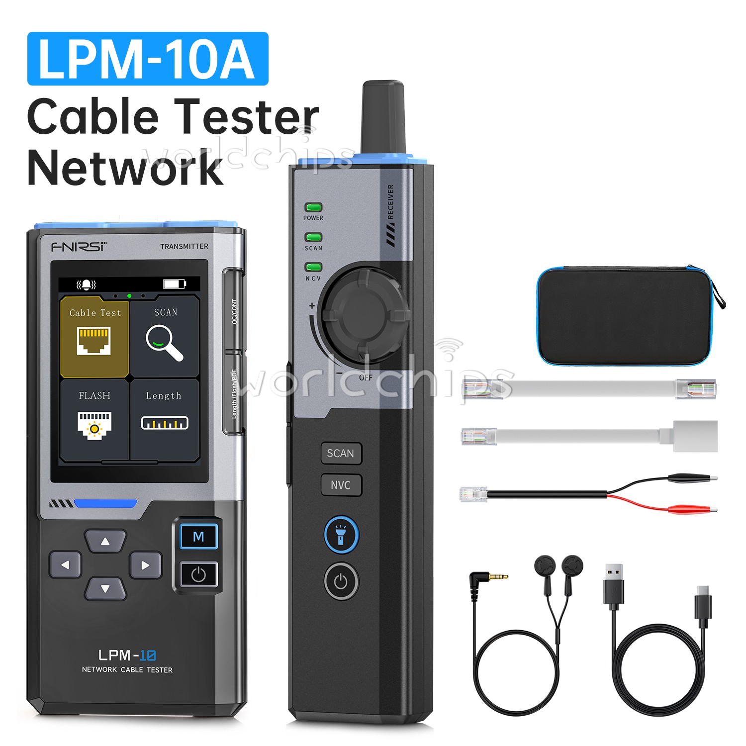 FNIRSI LPM-10A Network RJ45/RJ11 Cable Tester Anti-Interference Line Finder