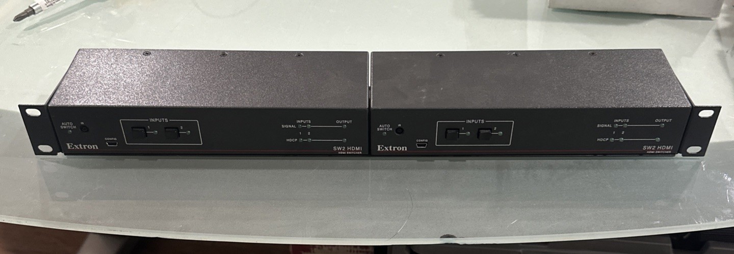 Qty 2: Extron SW2 HDMI WITH EDID Minder  Two-Input HDMI Switcher  60-841-21