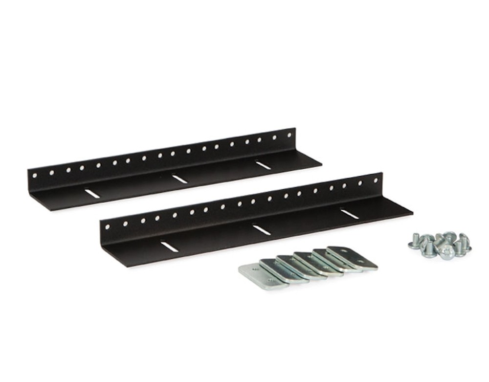 6U Wall Mount Vertical Rail Kit 10-32 Tapped Rack Mount Cabinet Hardware