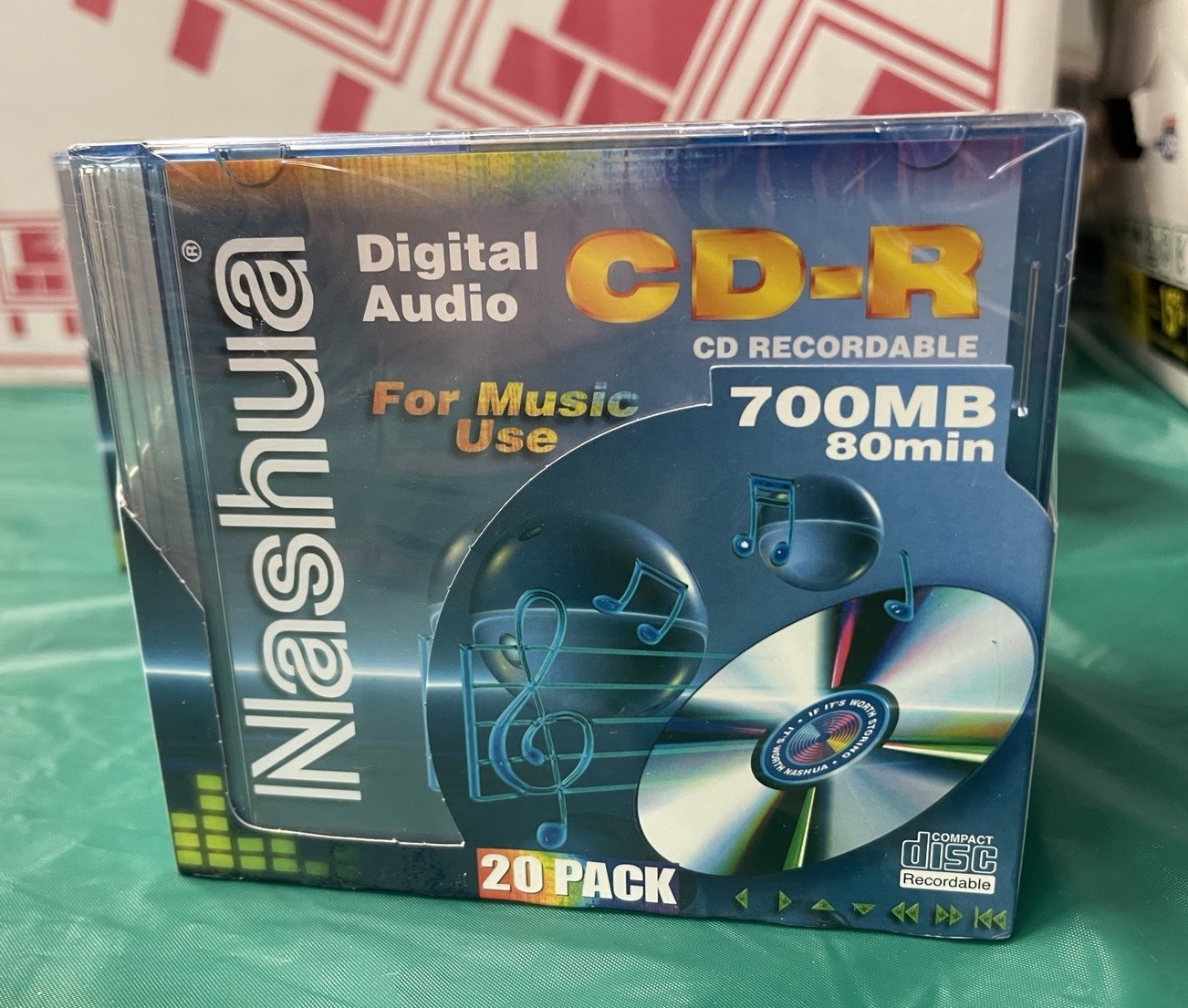 NASHUA Digital Audio CD-R 700MB 80 Minute Compact Disc Recordable 20 Pack Sealed