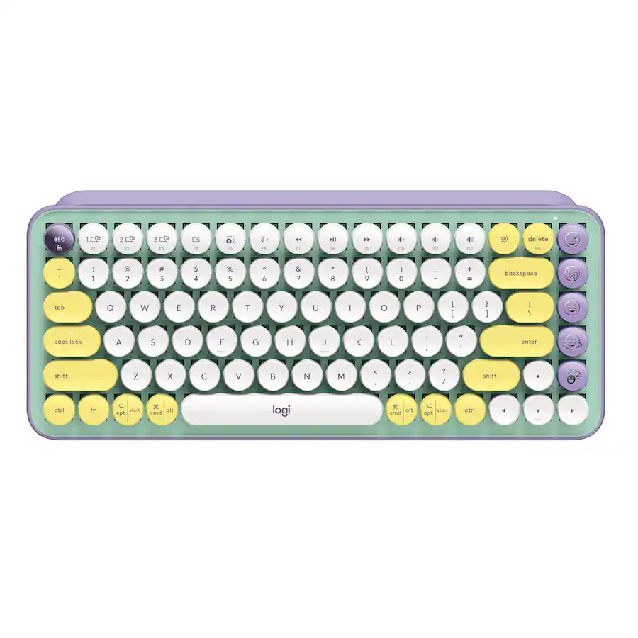 Logitech POP Keys Multi-Colored 920-010708 Mechanical Keyboard ** With Dongle **