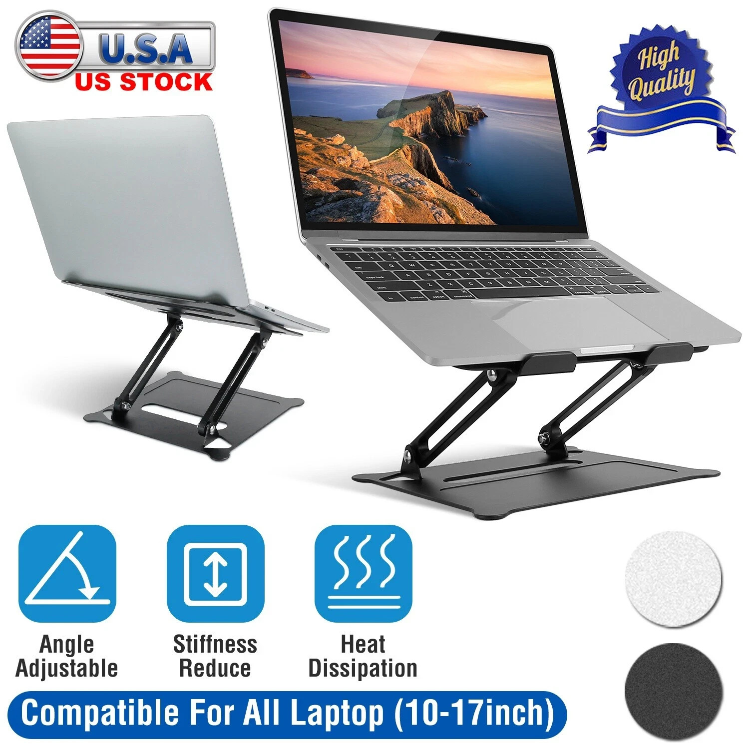 Adjustable Foldable Laptop Notebook Stand PC Desk Table Heat Vent Bed Sofa Tray