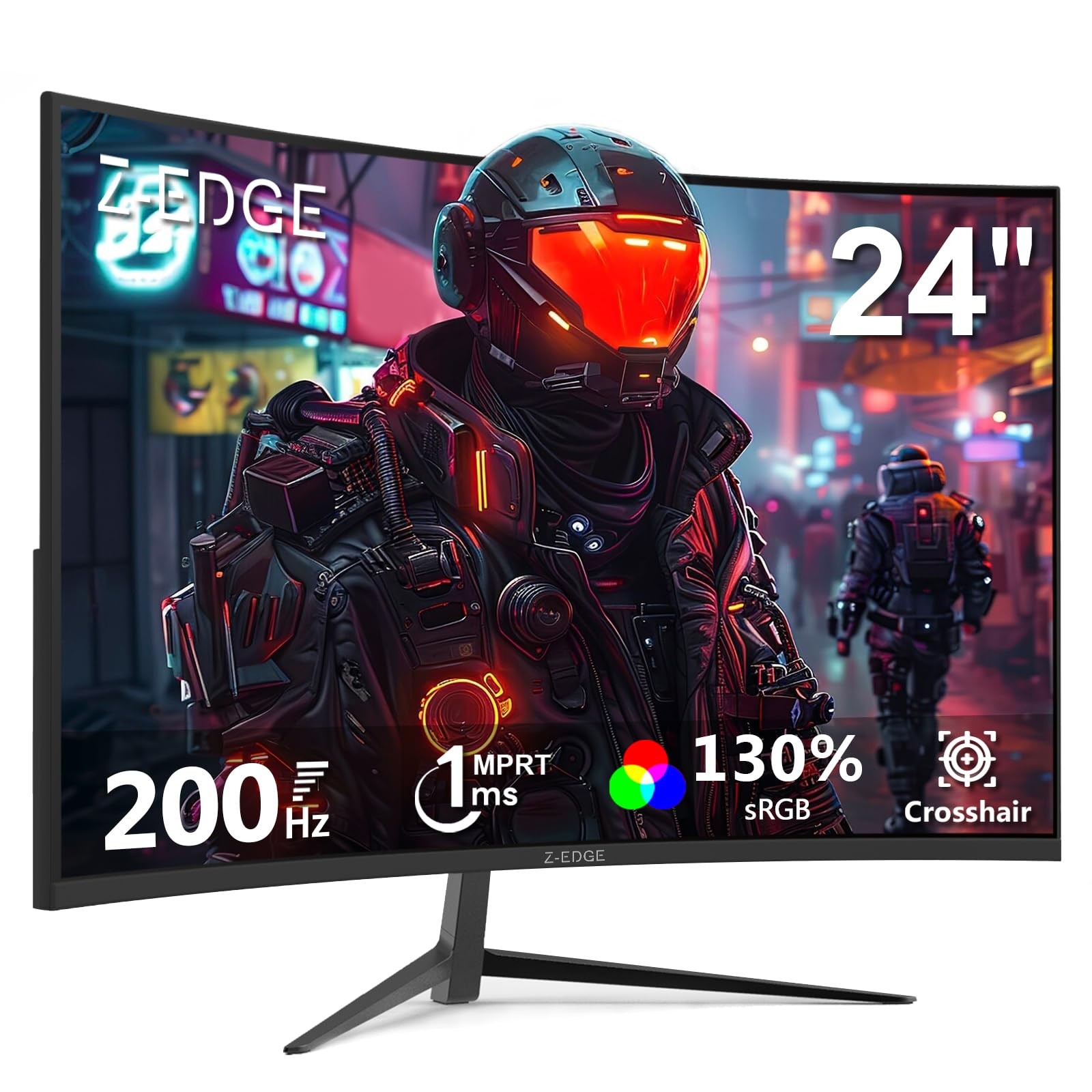 Z-Edge 24 inch Curved Gaming Monitor, 200Hz 165Hz, 144Hz FHD 1080P