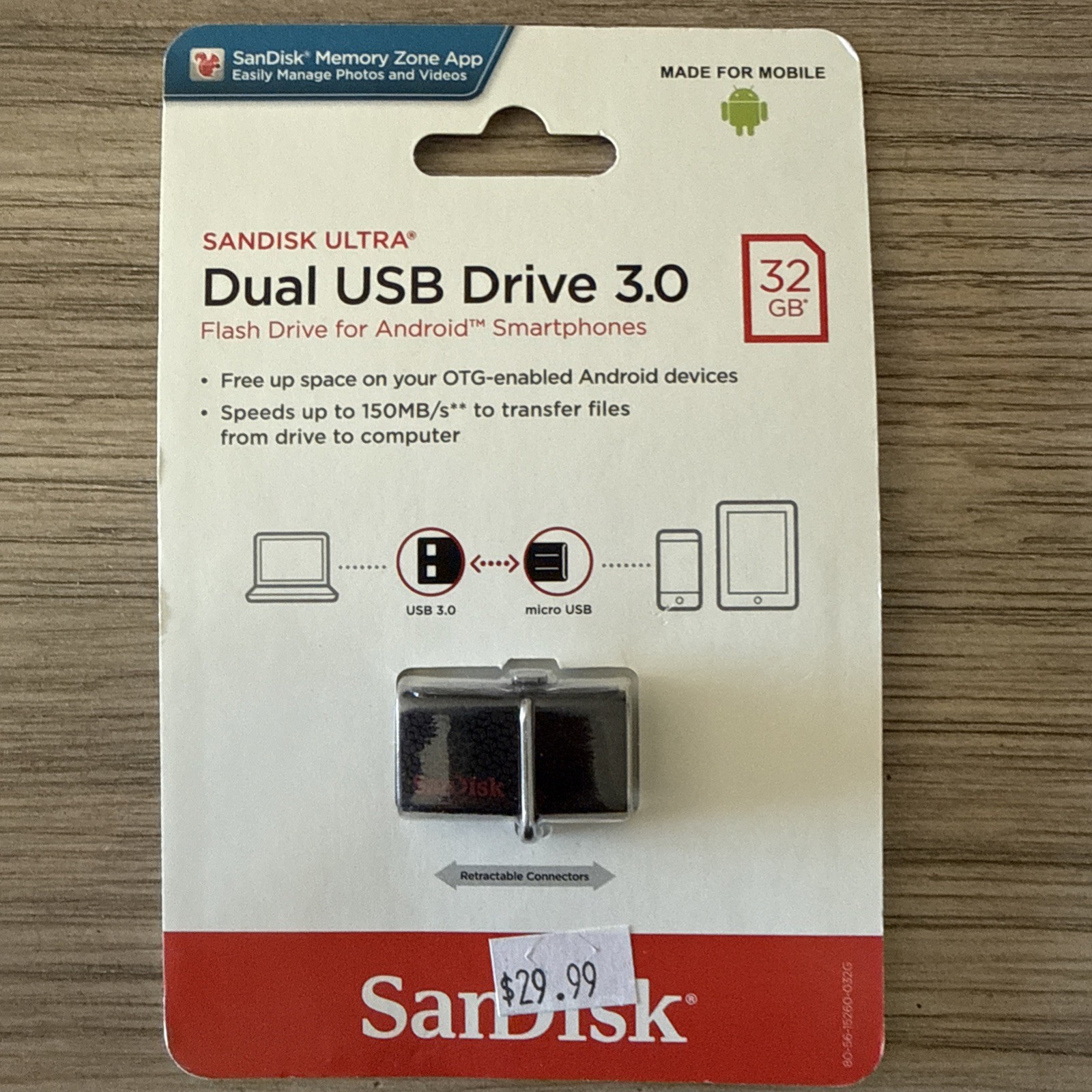 SanDisk Ultra Dual 32 GB Android Phone USB Flash Drive