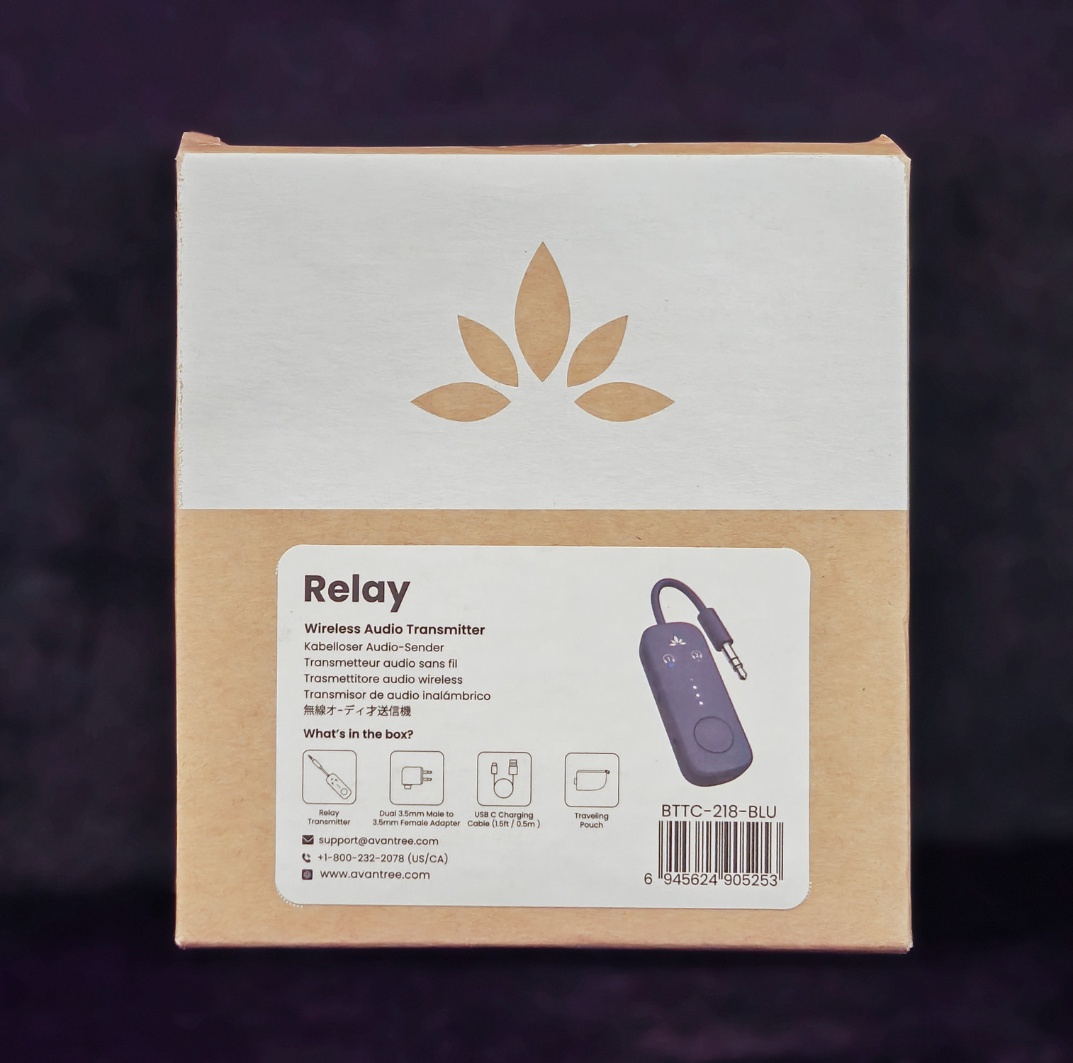 Avantree Relay - Premium Airplane Bluetooth Adapter with Advanced Qualcomm - New