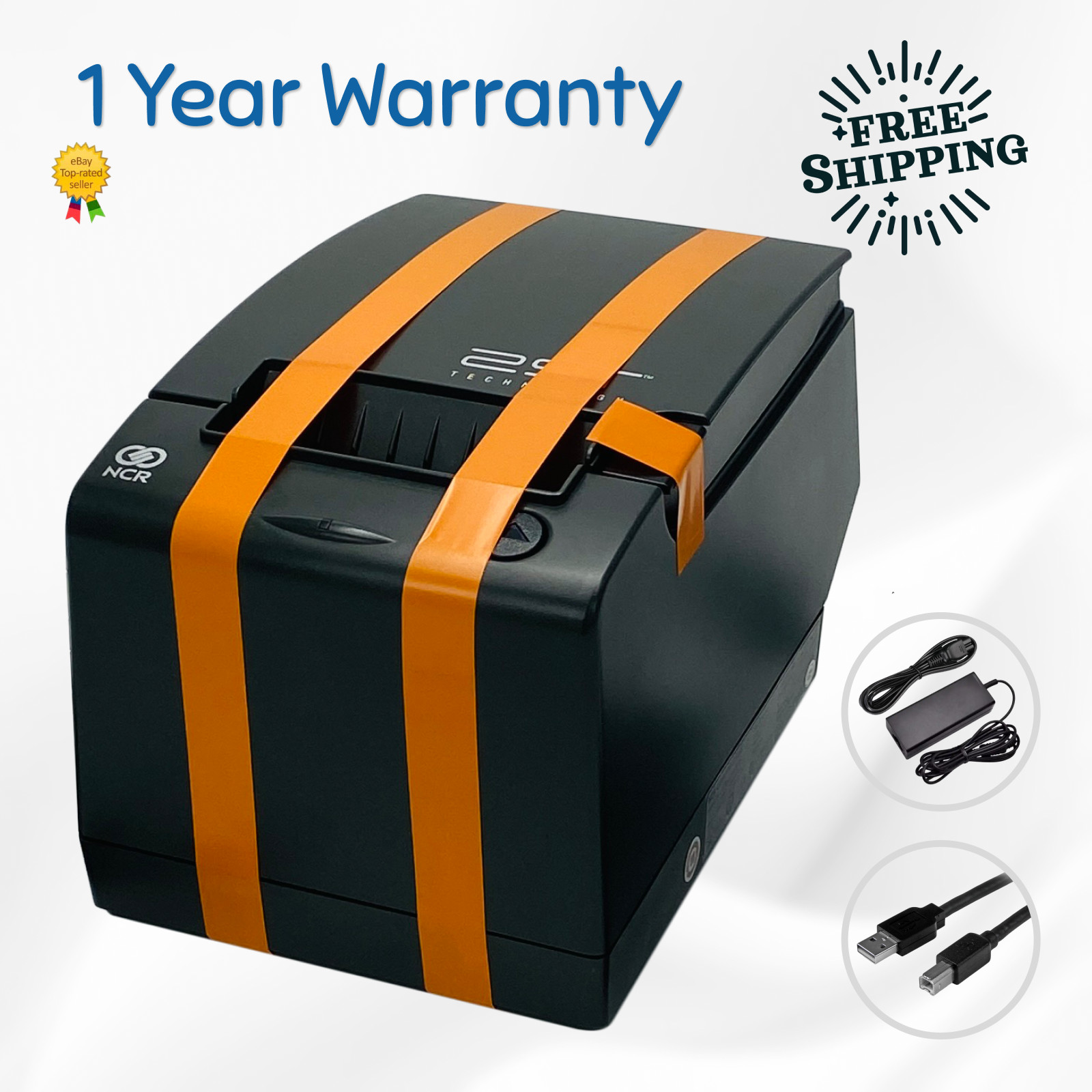 NCR 7198-2003-9001 Two-Sided Thermal POS Receipt Printer USB + 1 Year Warranty