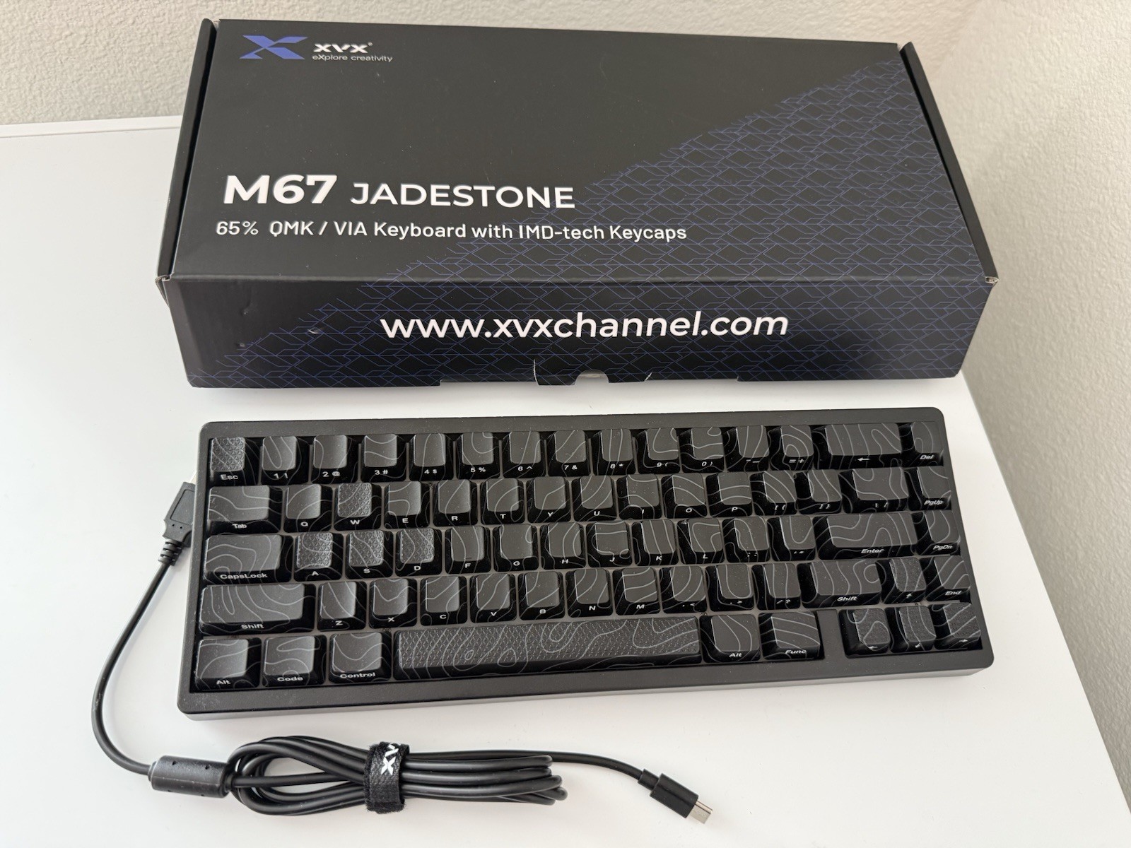 OPEN BOX - XVX M67 JadeStone Wireless Keyboard 65% QMK VIA with IMD-tech Keycaps