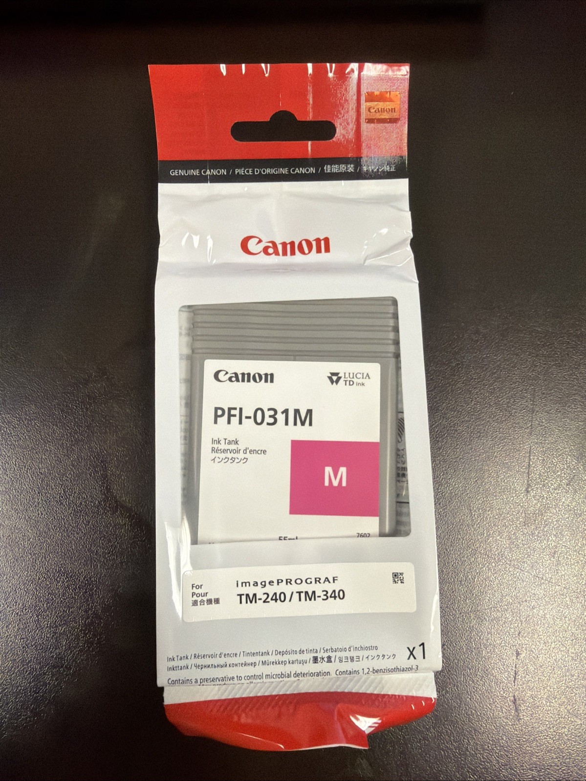 Genuine Canon PFI-031M Magenta Ink 55ml for imagePROGRAF TM-240 TM-340 Lucia TD