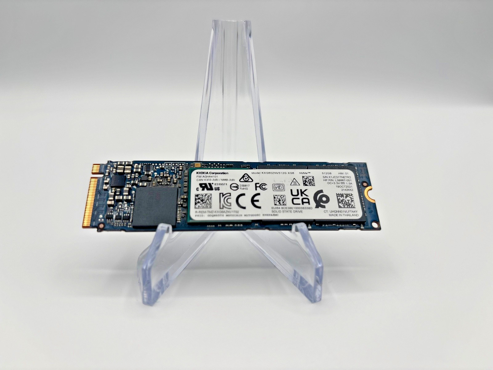 KIOXIA XG6 512GB M.2 2280 NVMe PCIe SSD KXG60ZNV512G HP L38667-001