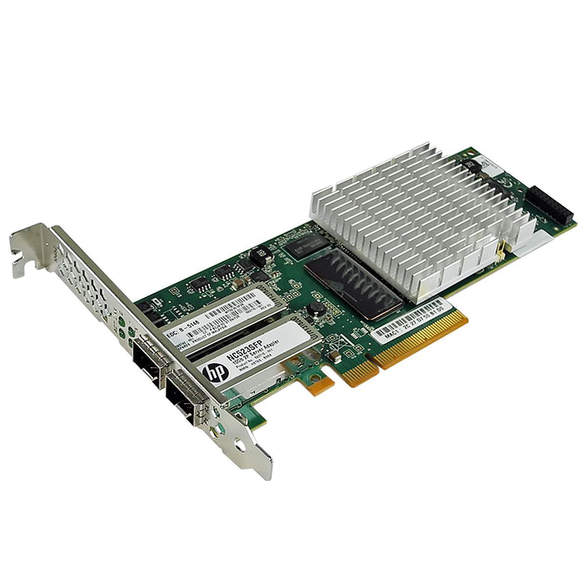HP NC523SFP FC Dual Port 10GbE SFP+ PCIe x8 Server Adapter SP# 593742-001