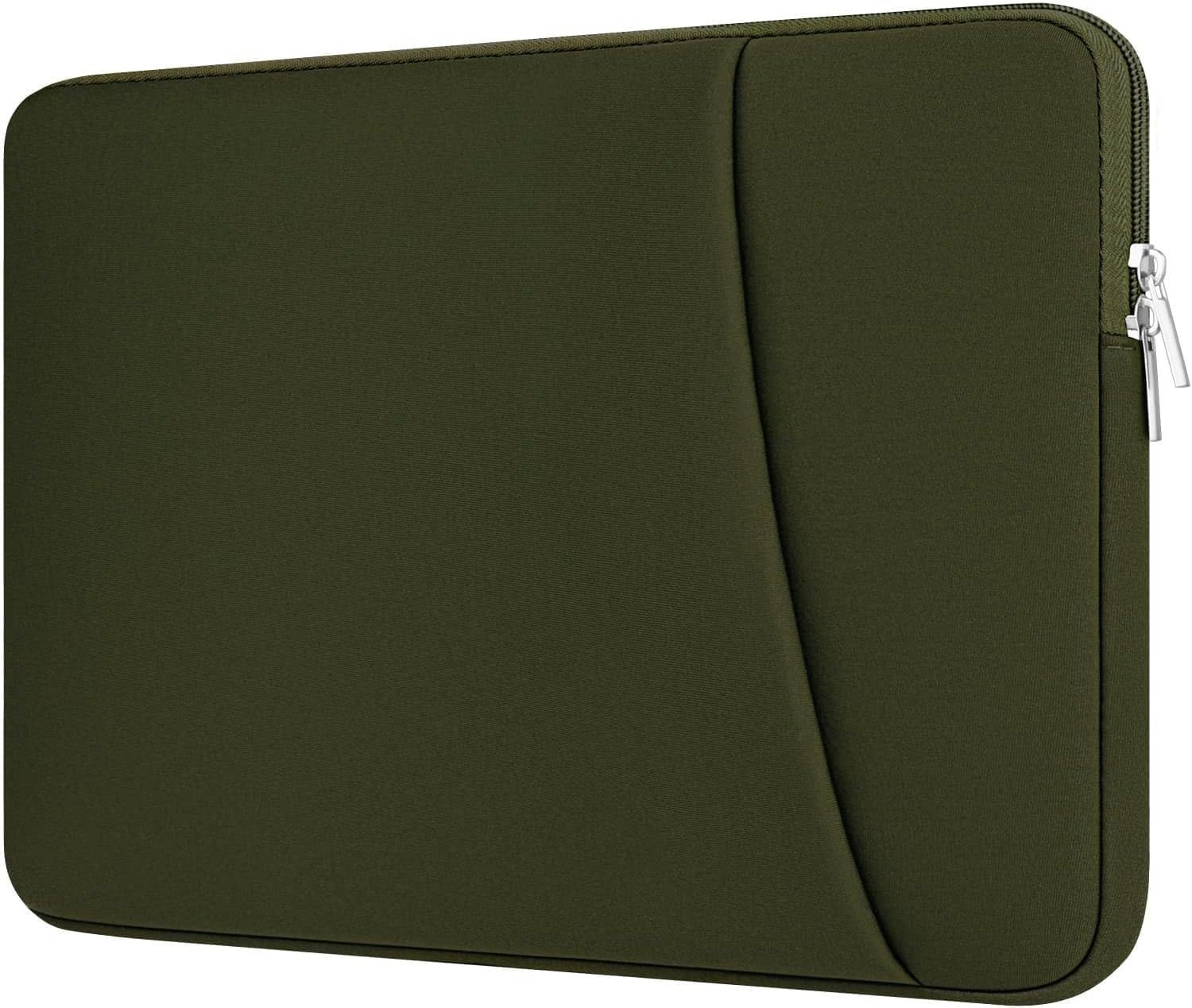 Padded Laptop Sleeve Case with Zipper Pocket for 13-14 inch MacBook Air/Pro, Gre