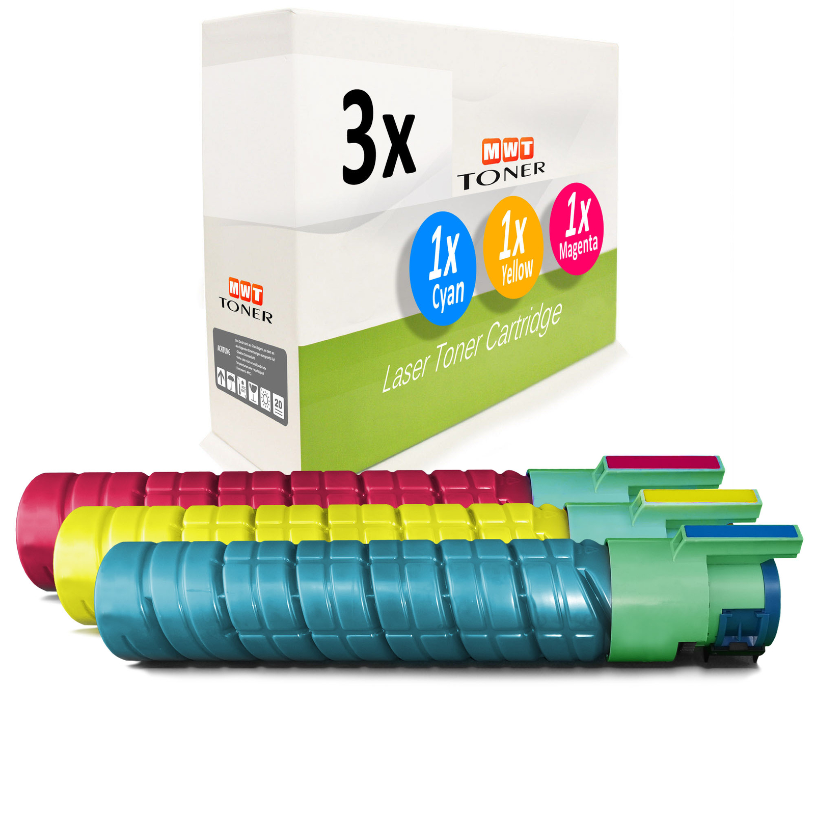 3x Cartridge XXL for Ricoh Aficio CL-4000-dn SP C-410-dn SP C-411-dn CL-4000-hdn