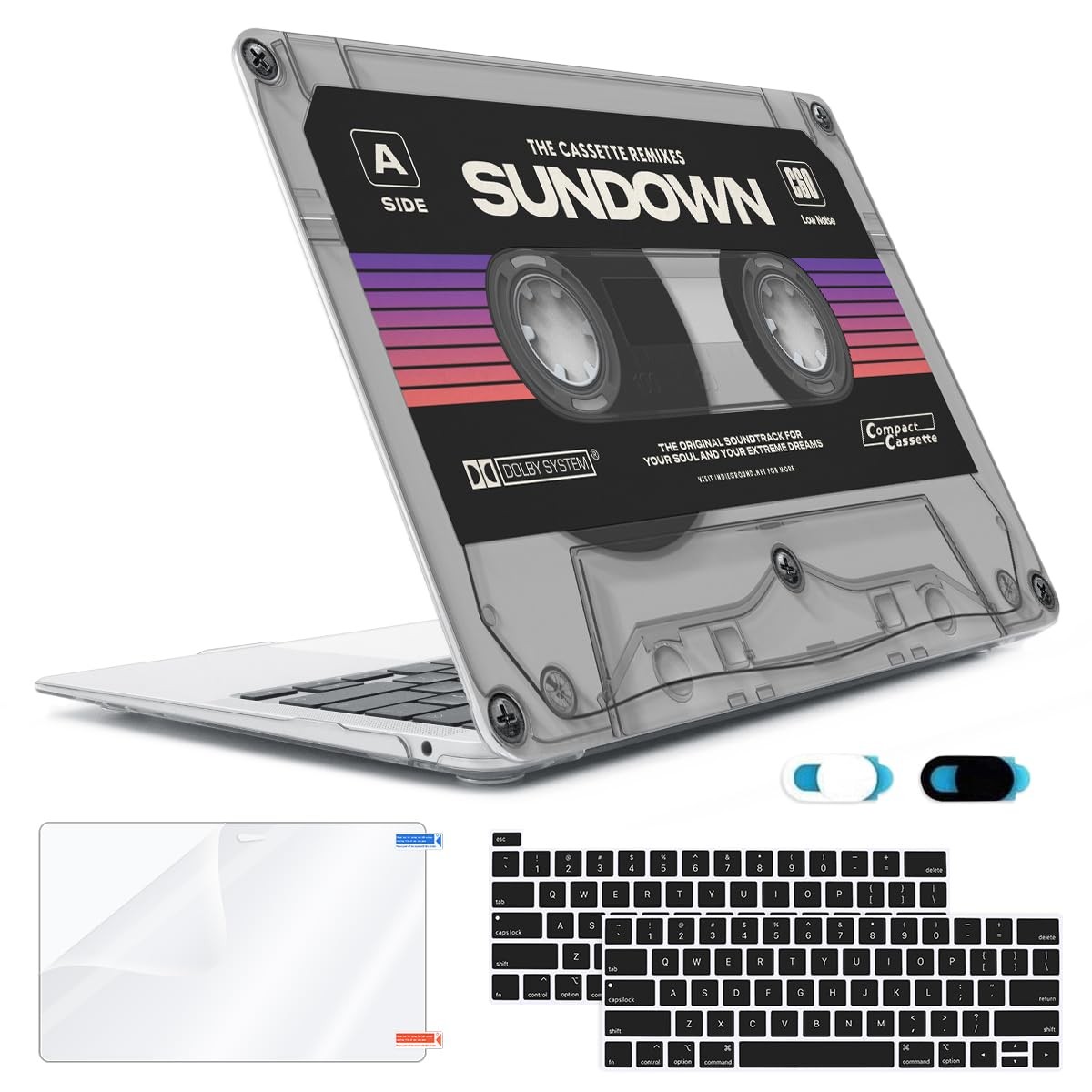 HOHAIYOO Compatible with MacBook Pro 13, 12 x 8.5 inches, Cassette Tape