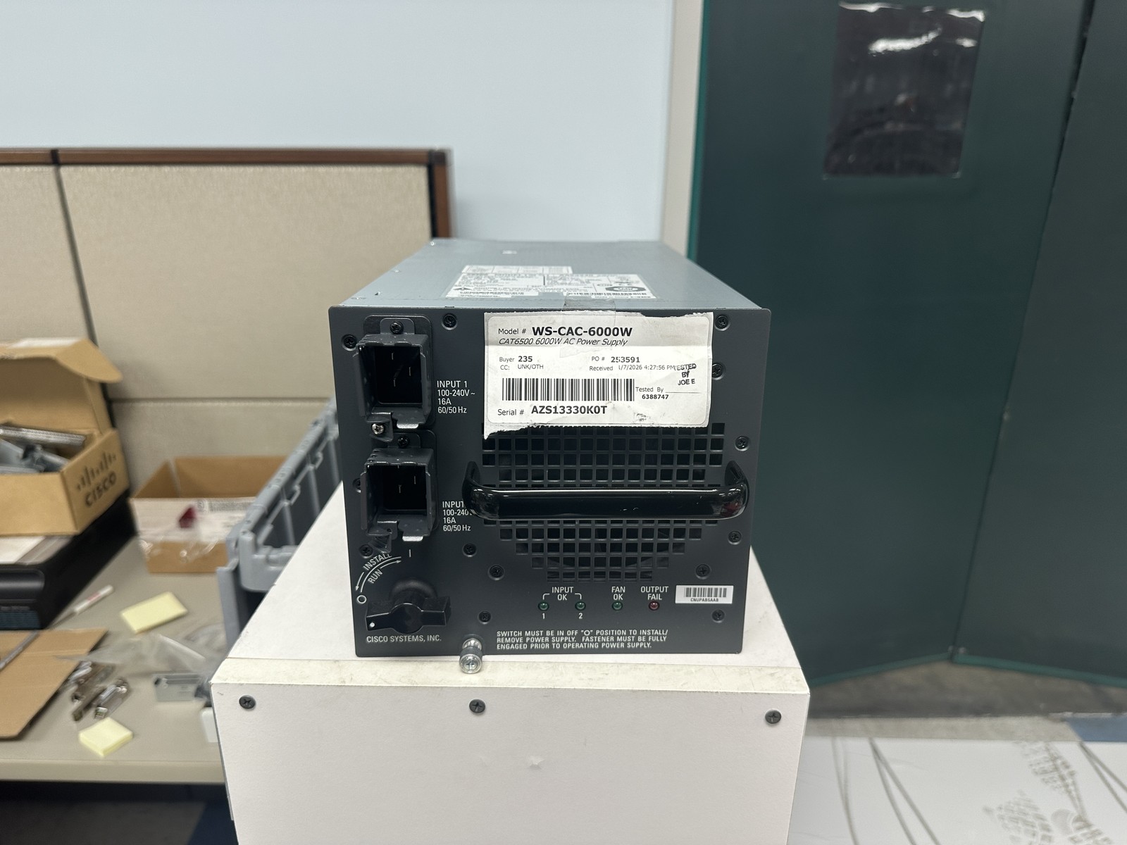 Cisco WS-CAC-6000W Catalyst 6500 6000W AC Power Supply