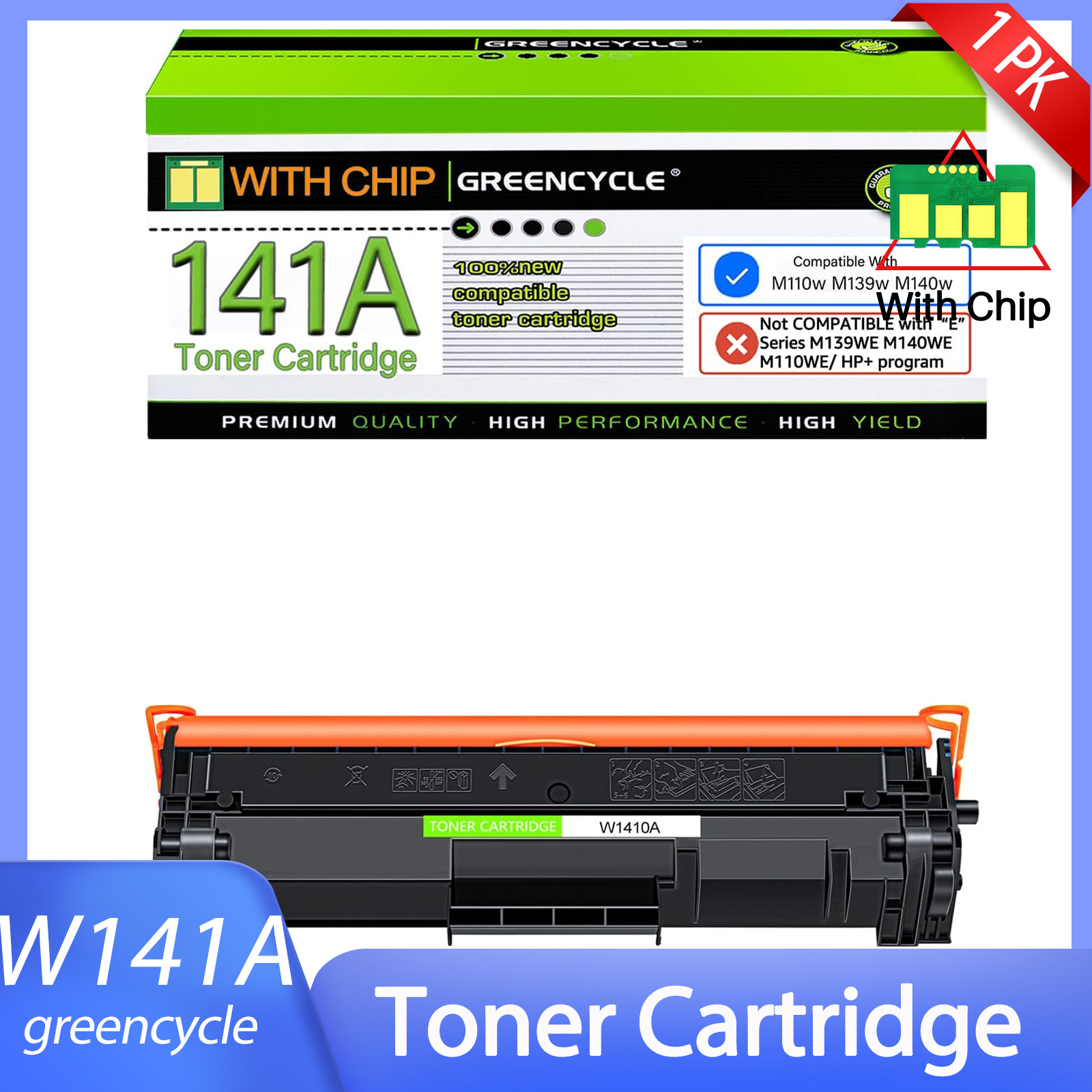 1-4PK Compatible W1410A Toner Cartridges Lot New Chip for HP LaserJet MFP M139w