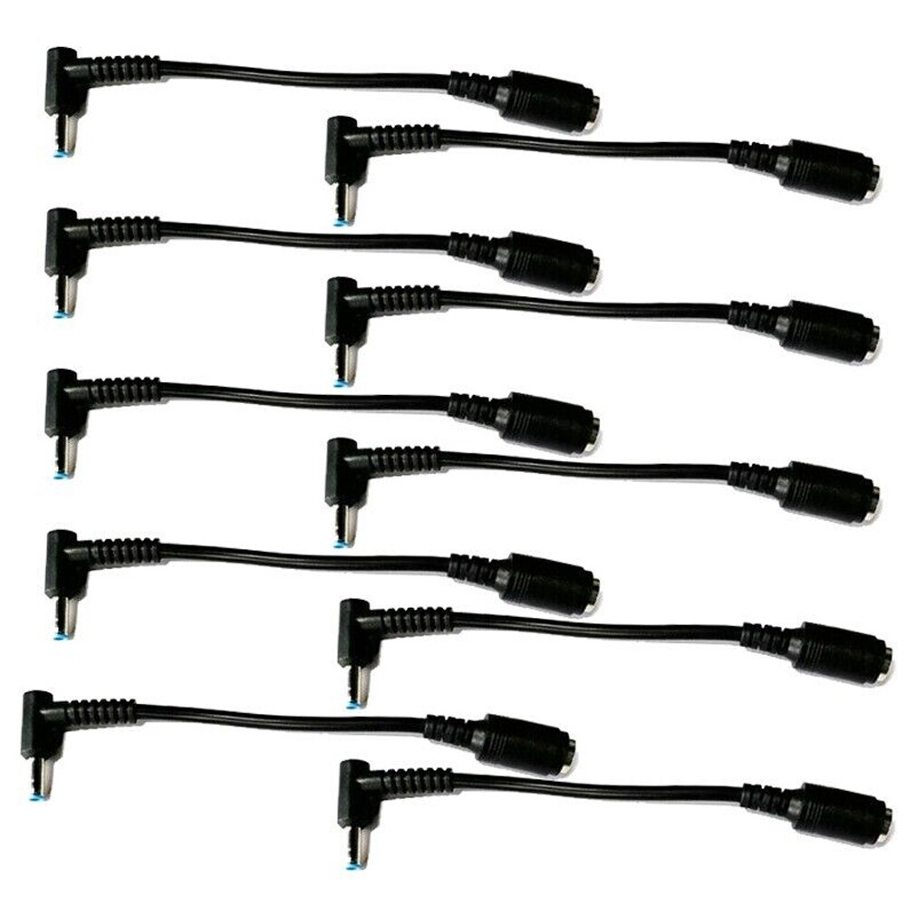 Lot of 10 DC Power Charger Converter Adapter Cable 7.4mm - 4.5mm for HP Blue Tip