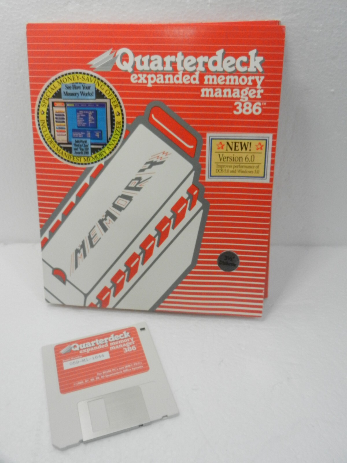 Quarterdeck Qemm 386 memory management software V6.0 for 80386 PS/2 and PC's