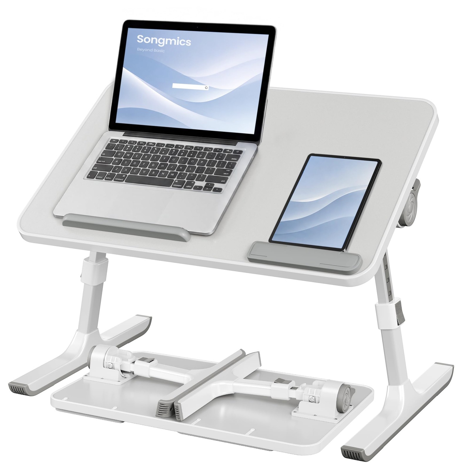 SONGMICS Laptop Bed Desk, Adjustable Lap Desk for Bed with 6 Heights
