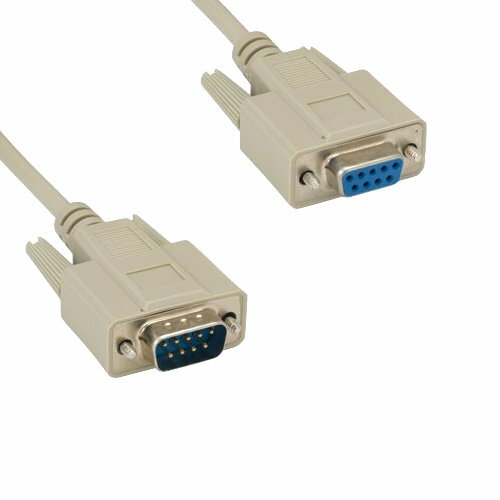 KNTK 3ft DB9 to DB9 Extension Cable Serial Data RS232 Straight Through M/F