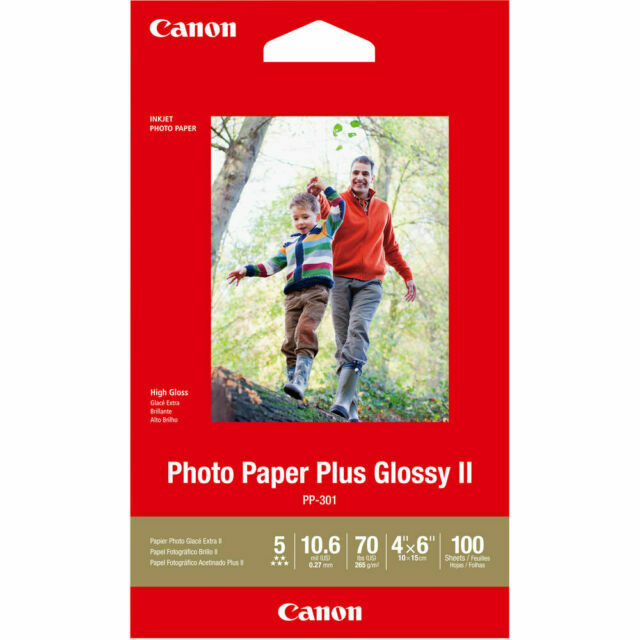 Canon Plus Glossy II PP-301 Inkjet Print Photo Paper - 100 Sheets