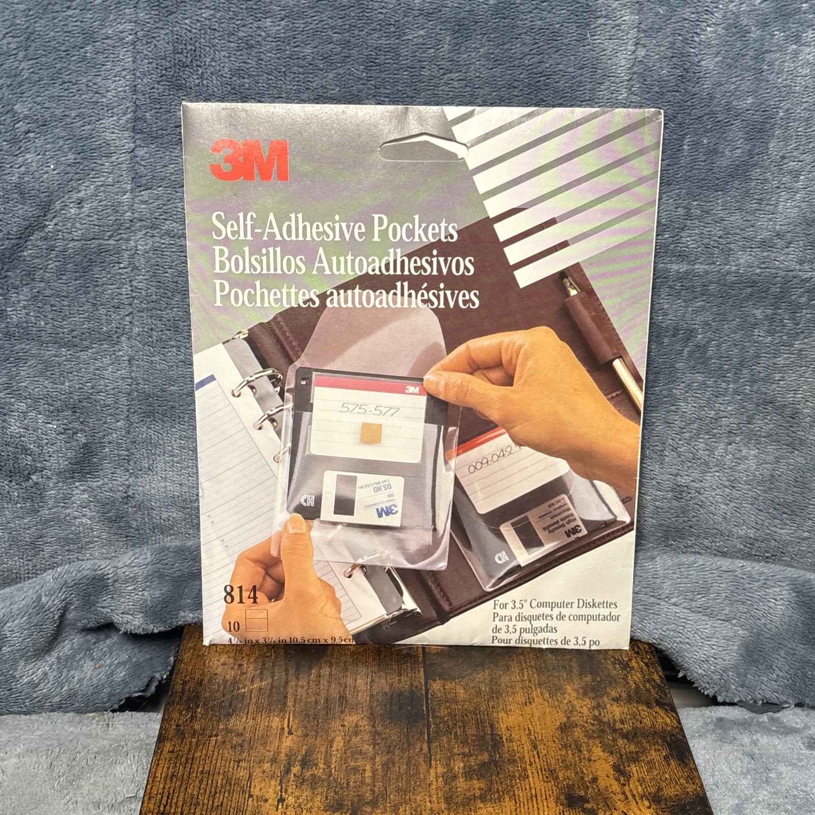 Vintage 3M Self-Adhesive Pockets For 3.5” Computer Diskettes NOS Pack of 10