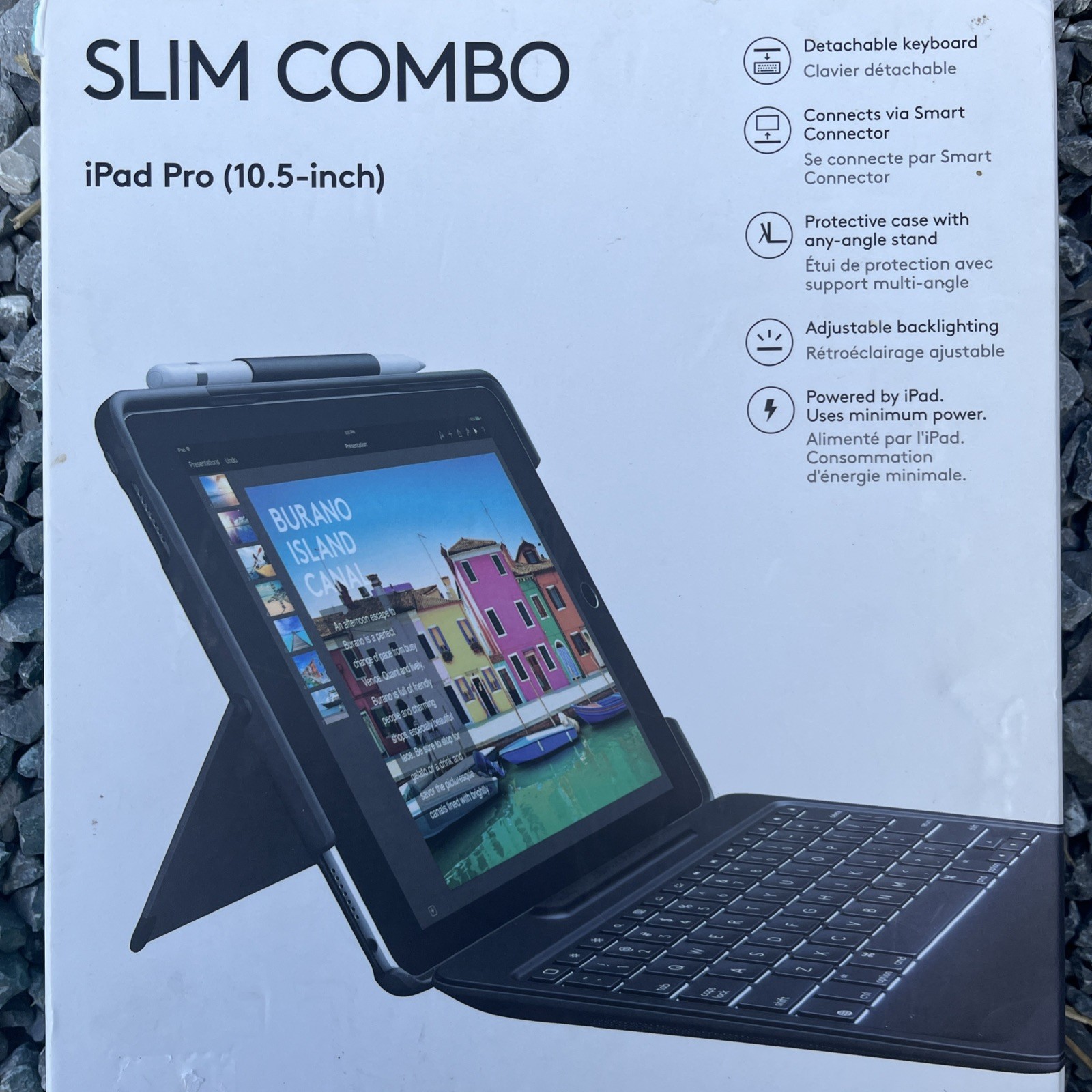 Logitech Slim Combo Case Bluetooth Backlit Keyboard for iPad Pro 10.5 Inch