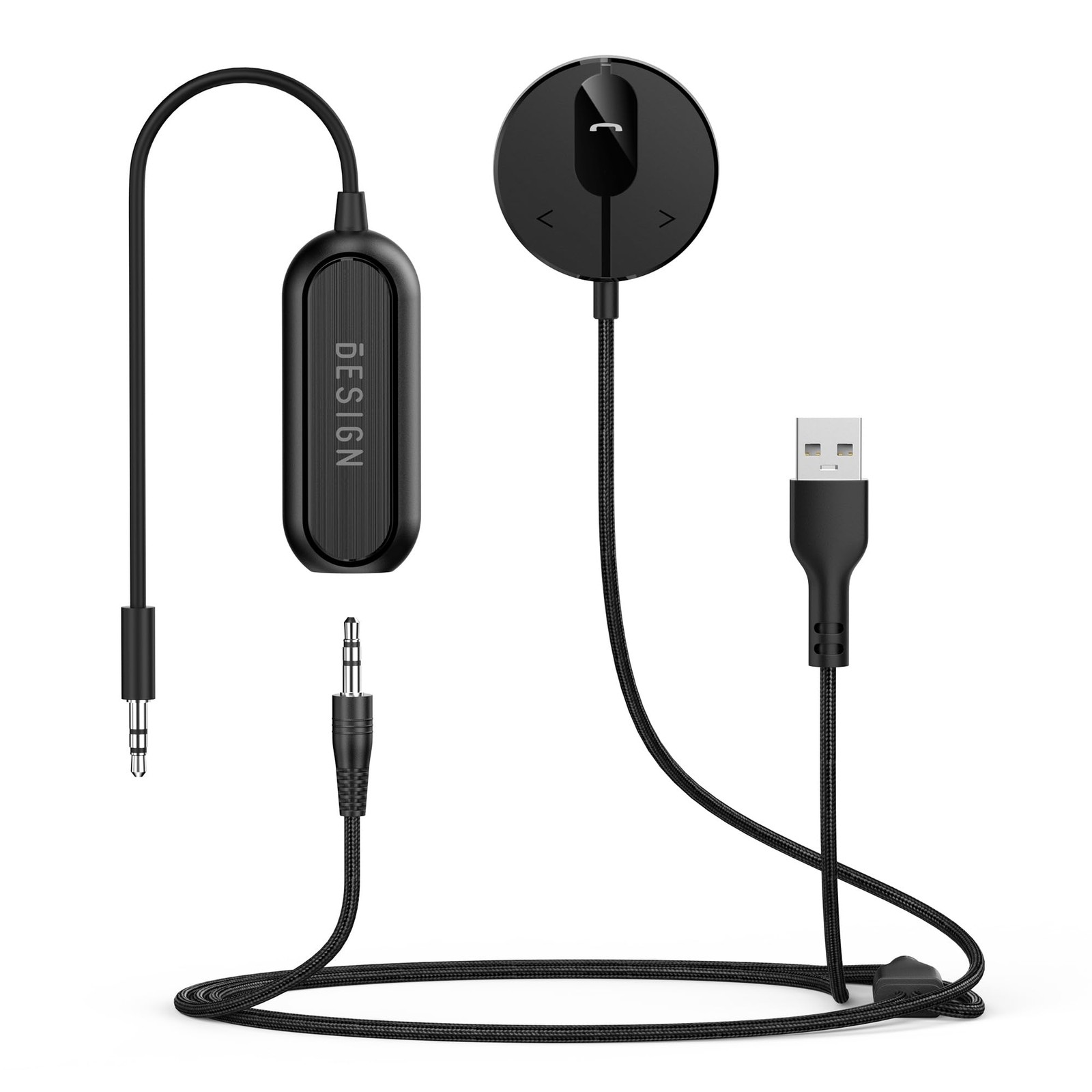 BK01 Bluetooth Car Kit, Wireless Aux Receiver for Handsfree Calls and Music S...
