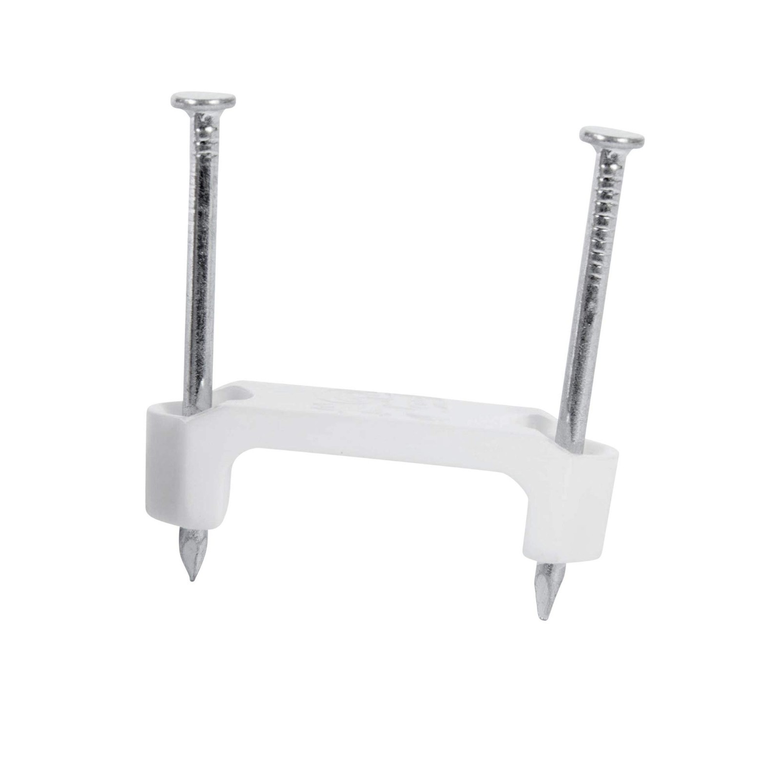 Plastic Cable Staple 1/2" for 14/2, 12/2, 10/2 NM Wire - White Fasteners