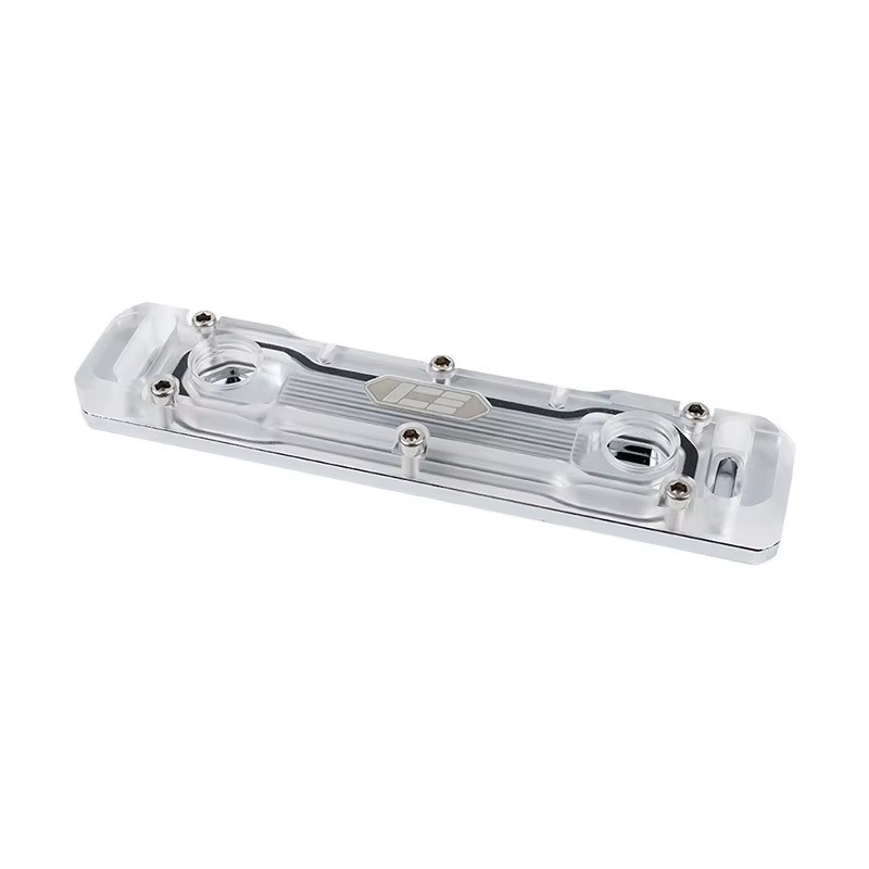 IceManCooler RAM Memory Water Block Dual Channel POM Acrylic Copper