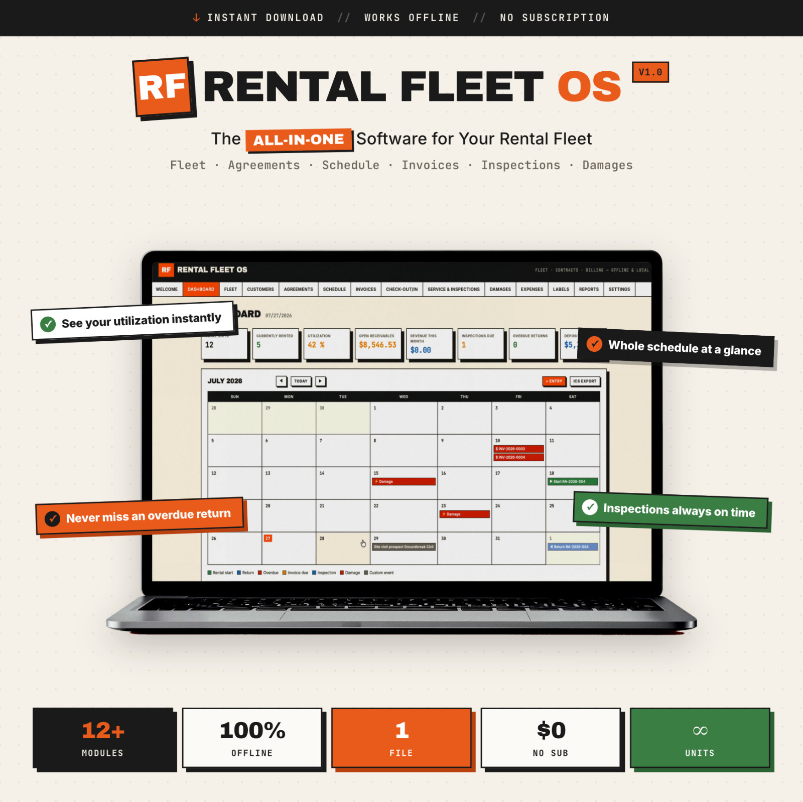 Rental Fleet OS | Rental Management Software for Equipment, Vehicles & Trailer