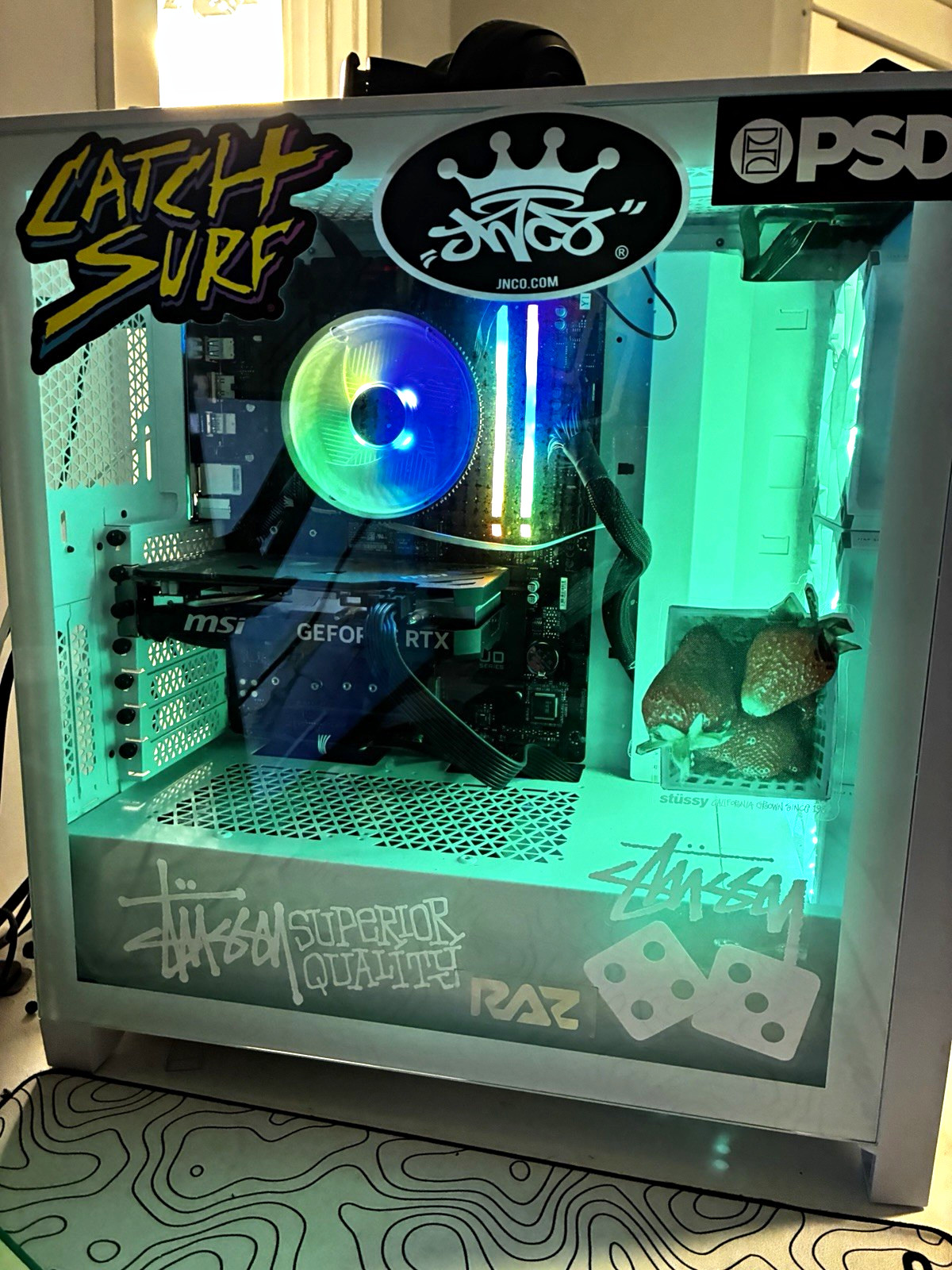 Custom/Whitebox White Gaming Desktop Tower PC MSI GeForce RTX Dedicated RGB