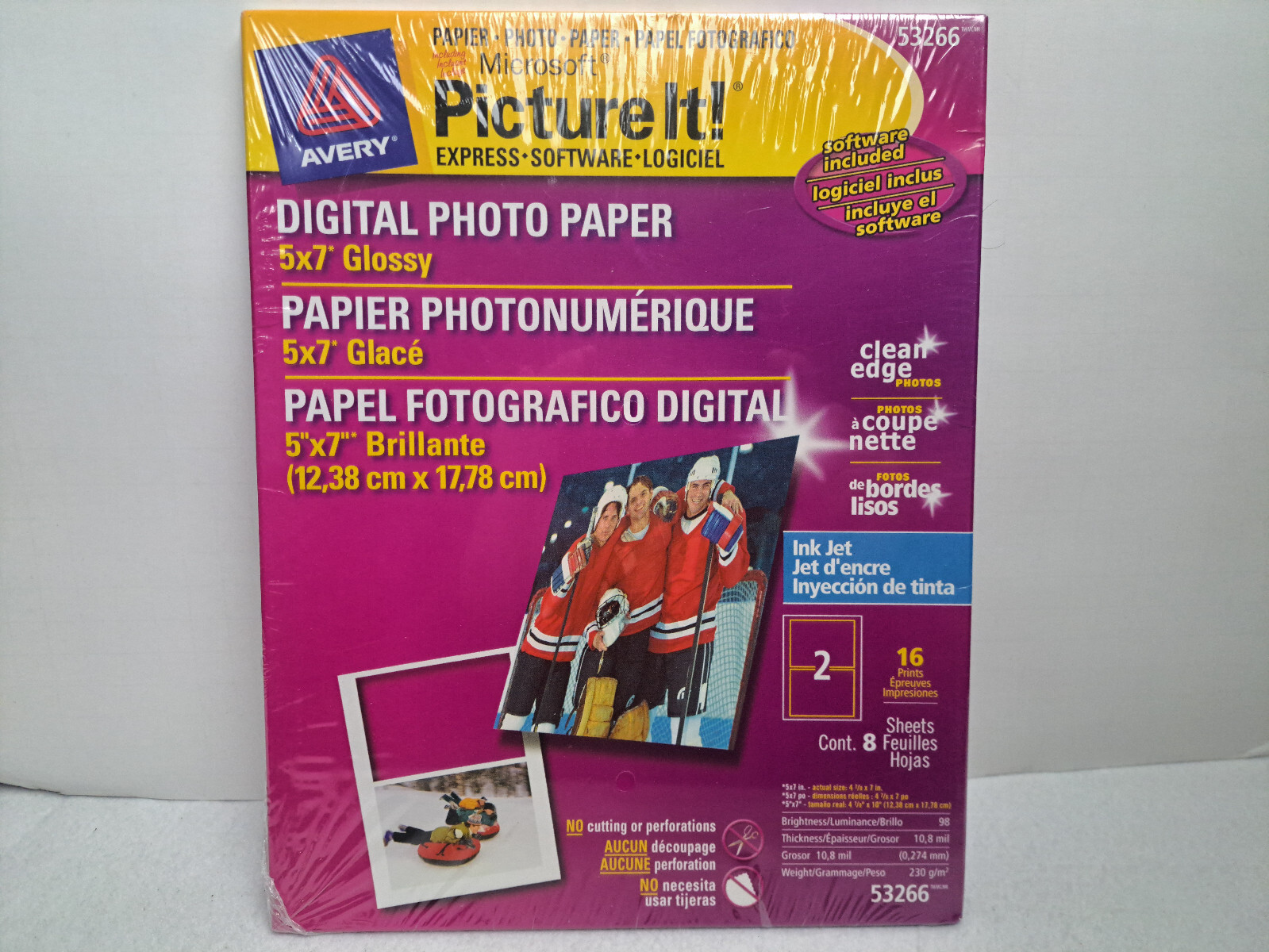 Avery - Digital Photo Paper (8 Sheets/16 Prints) #53266 - New/Sealed