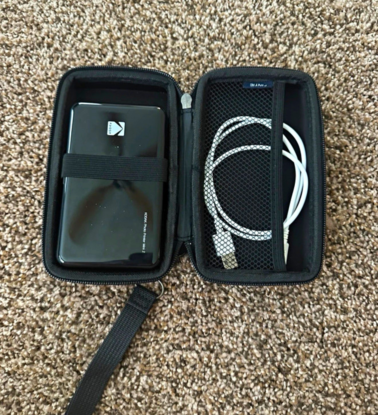 Kodak Photo Printer Mini 2 External Drive Black w/ Zipper Case & USB Cable