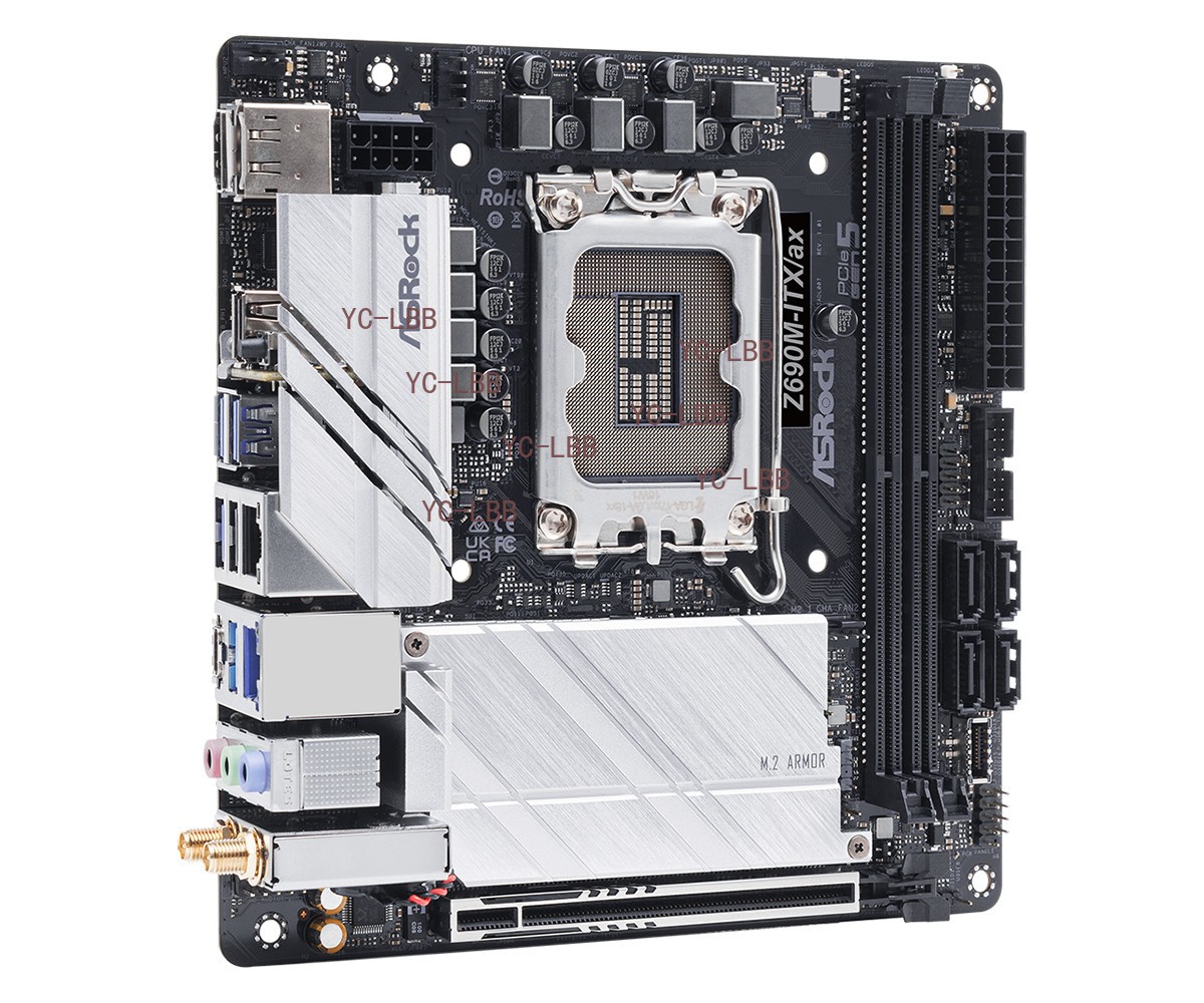 FOR ASROCK Z690M-ITX/ax DDR4*2 64GB HDMI DisplayPort 1.4 Mini-ITX Motherboard