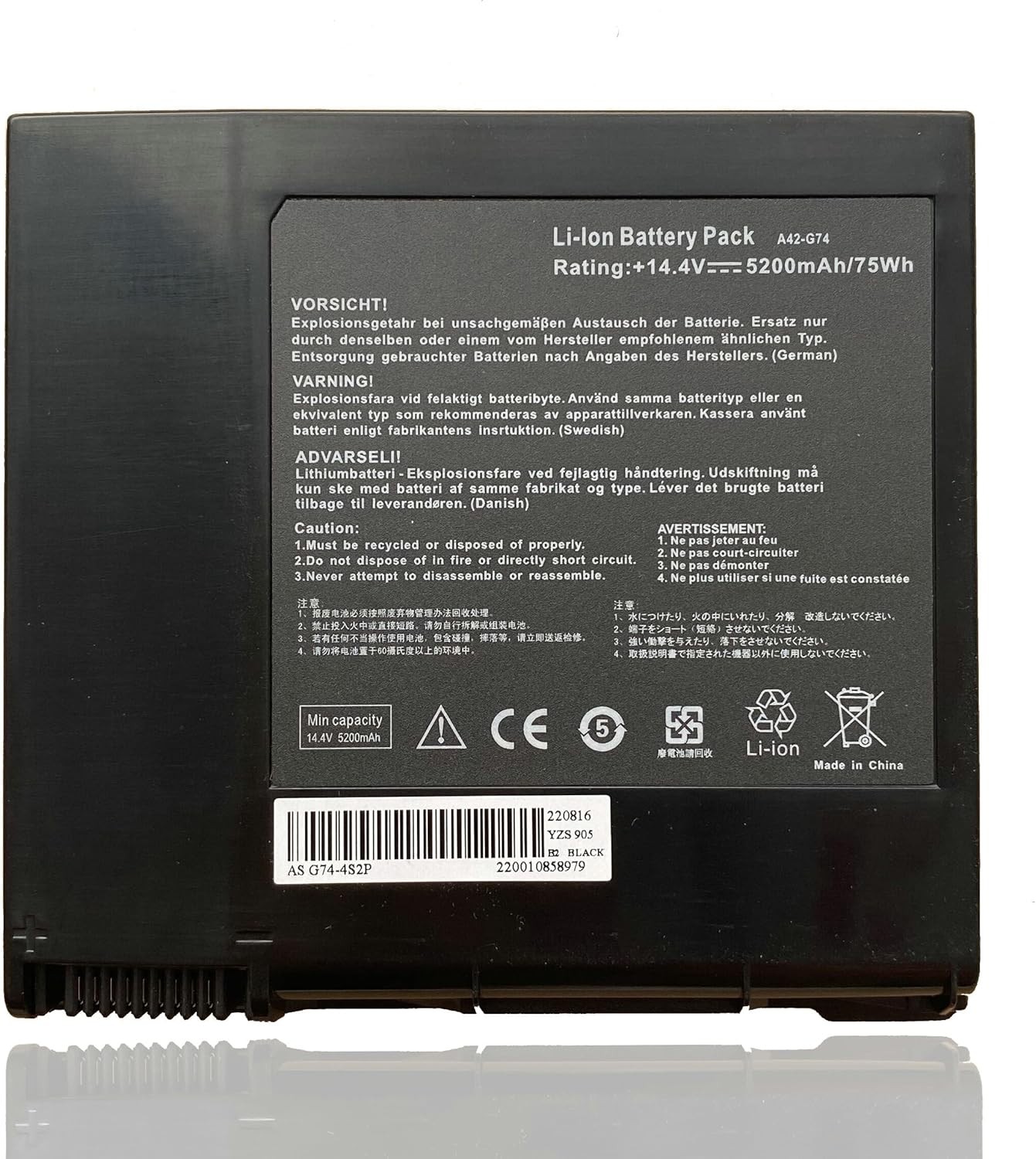 A42 G74 G74 G74 4S2P Compatible Battery Replacement for Asus G74 G74JH G74S