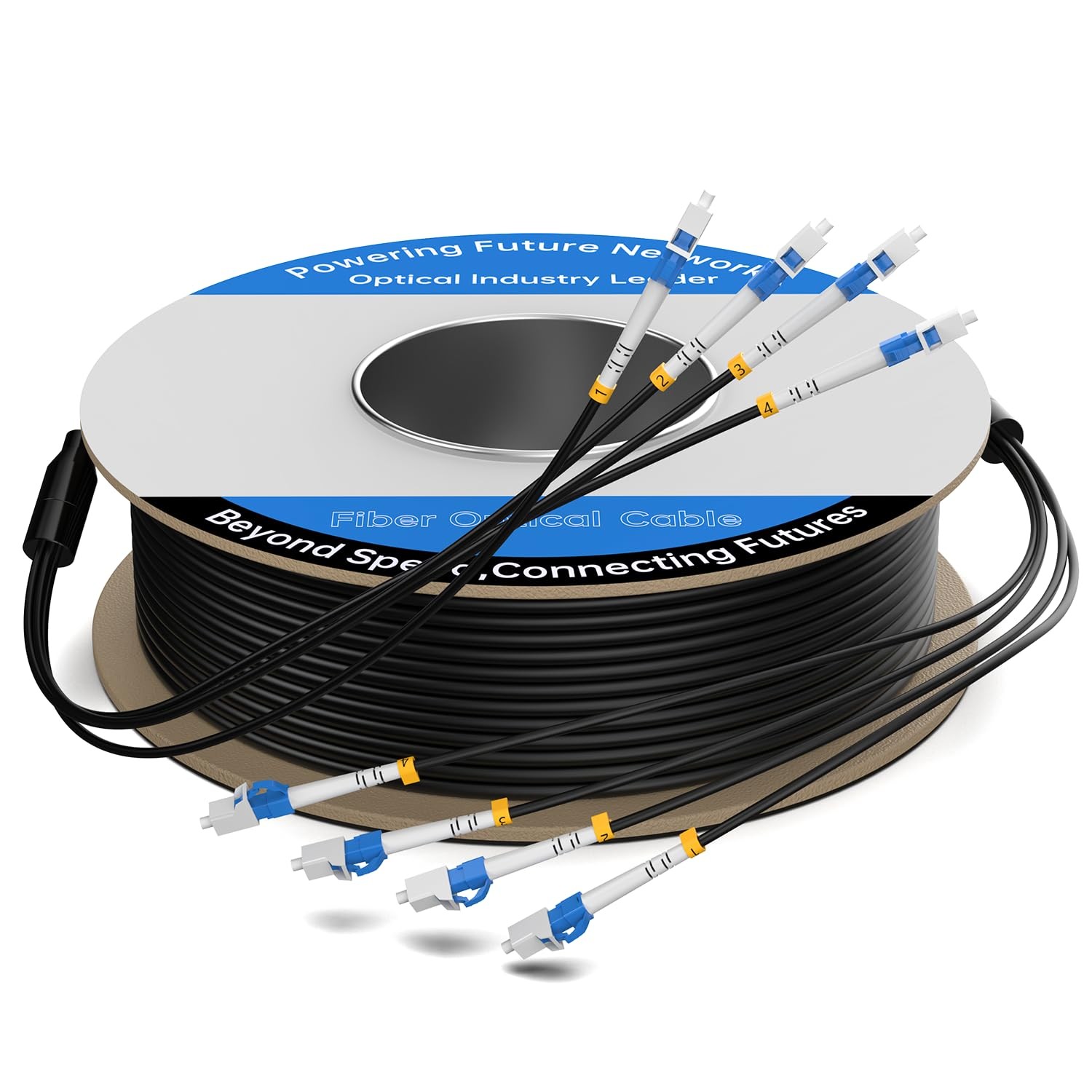 ERSTICKT OS1-50 50M/165FT LC-LC 4 Core OS2 9/125μm TPU Direct Burial Cable